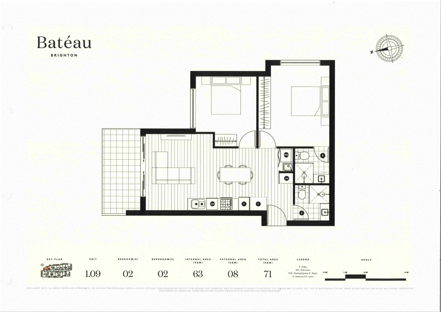 Floorplan of Homely apartment listing, Unit 109/7 Cowra St, Brighton VIC 3186