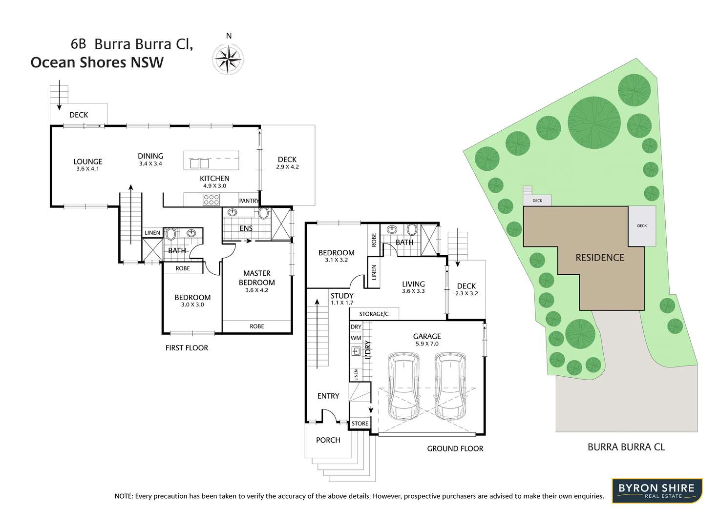 Floorplan of Homely house listing, 6B Burra Burra Close, Ocean Shores NSW 2483