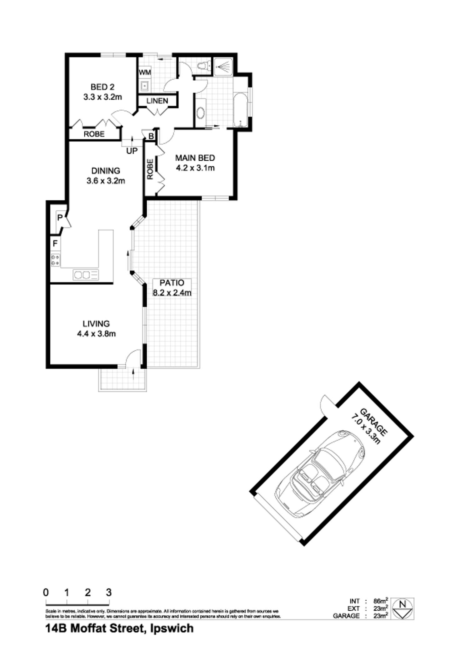 Floorplan of Homely unit listing, 14B Moffatt St, Ipswich QLD 4305