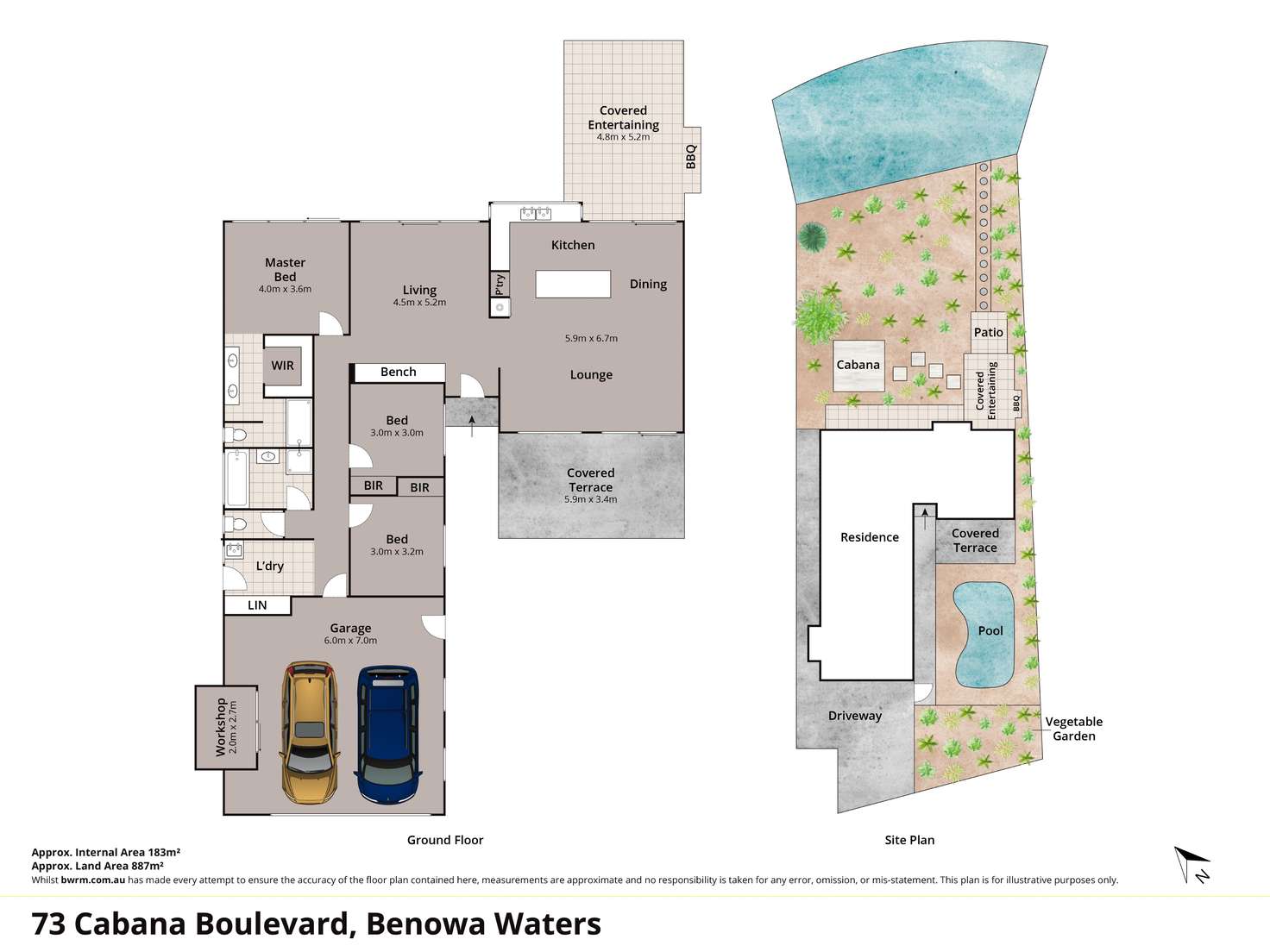 Floorplan of Homely house listing, 73 Cabana Bvd, Benowa Waters QLD 4217