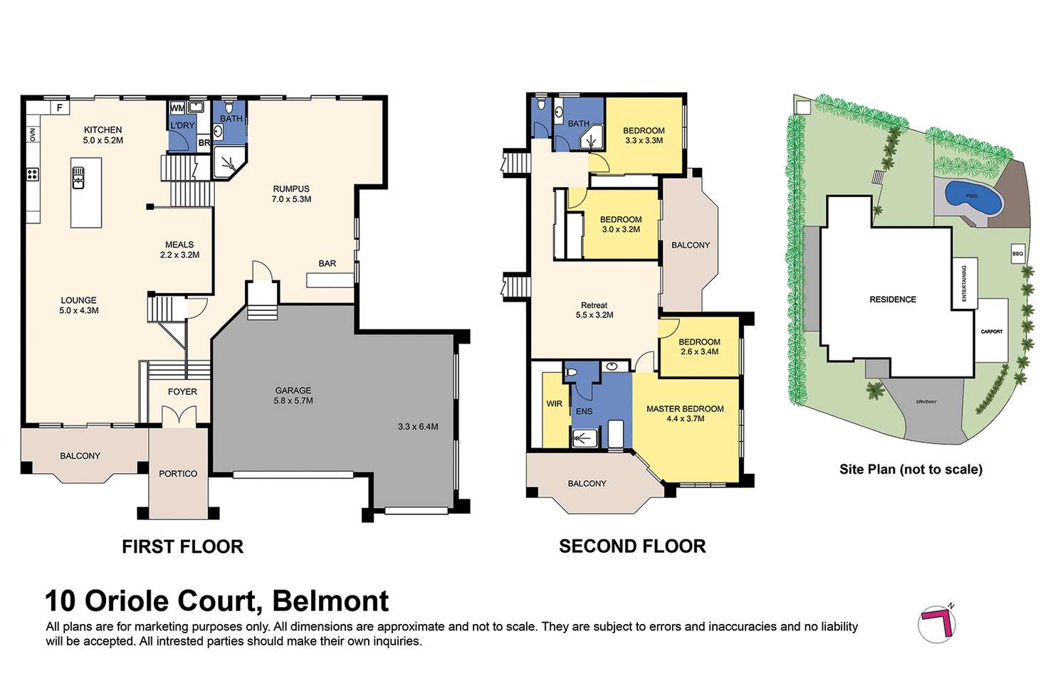 Floorplan of Homely house listing, 10 Oriole Ct, Belmont NSW 2280