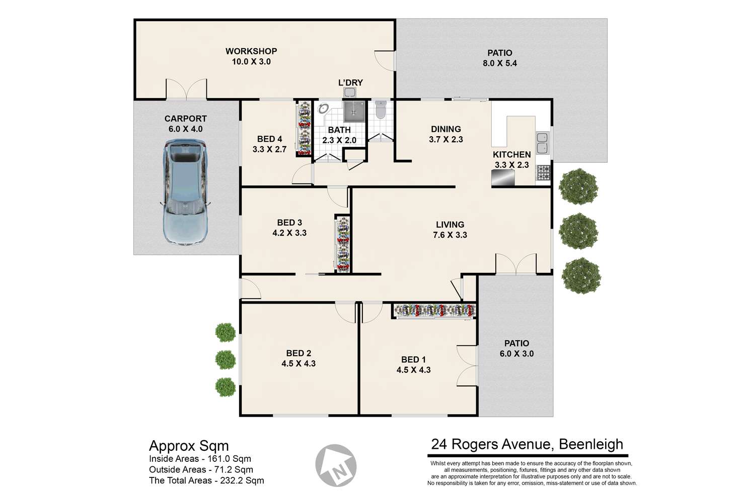Floorplan of Homely house listing, 24 Rogers Ave, Beenleigh QLD 4207