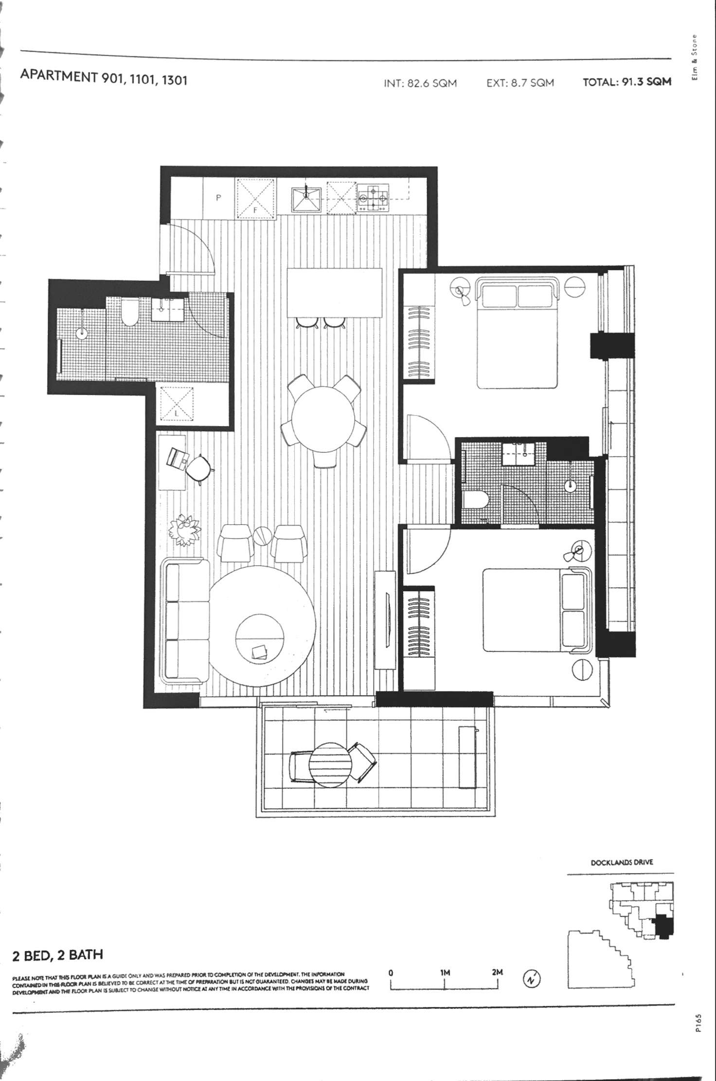 Floorplan of Homely apartment listing, 1301/387 Docklands Drive, Docklands VIC 3008
