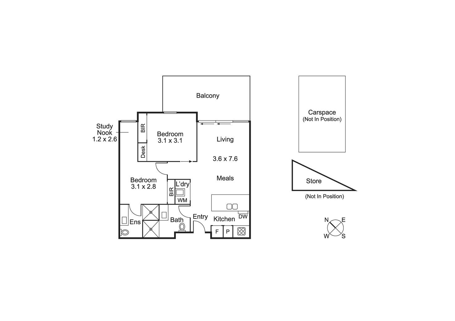 Floorplan of Homely apartment listing, Unit 206/2 Well St, Brighton VIC 3186