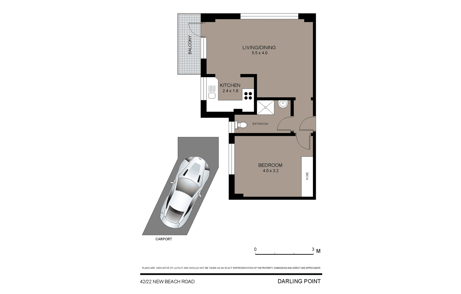 Floorplan of Homely apartment listing, Unit 42/22 New Beach Rd, Darling Point NSW 2027