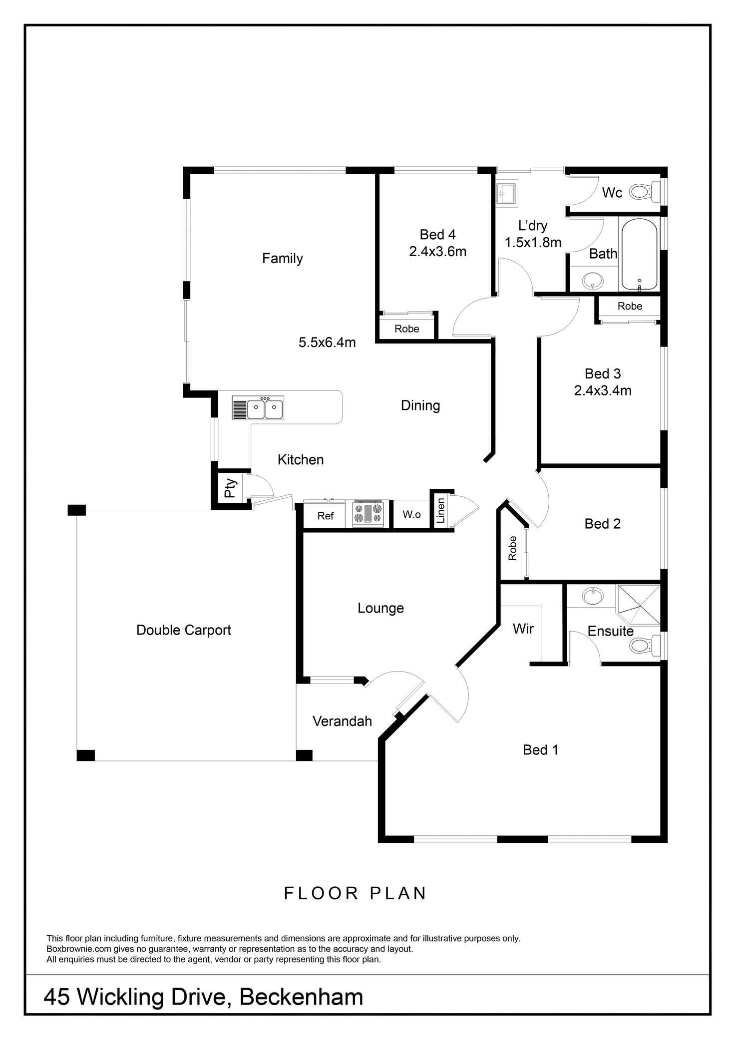 Floorplan of Homely house listing, 45 Wickling Drive, Beckenham WA 6107