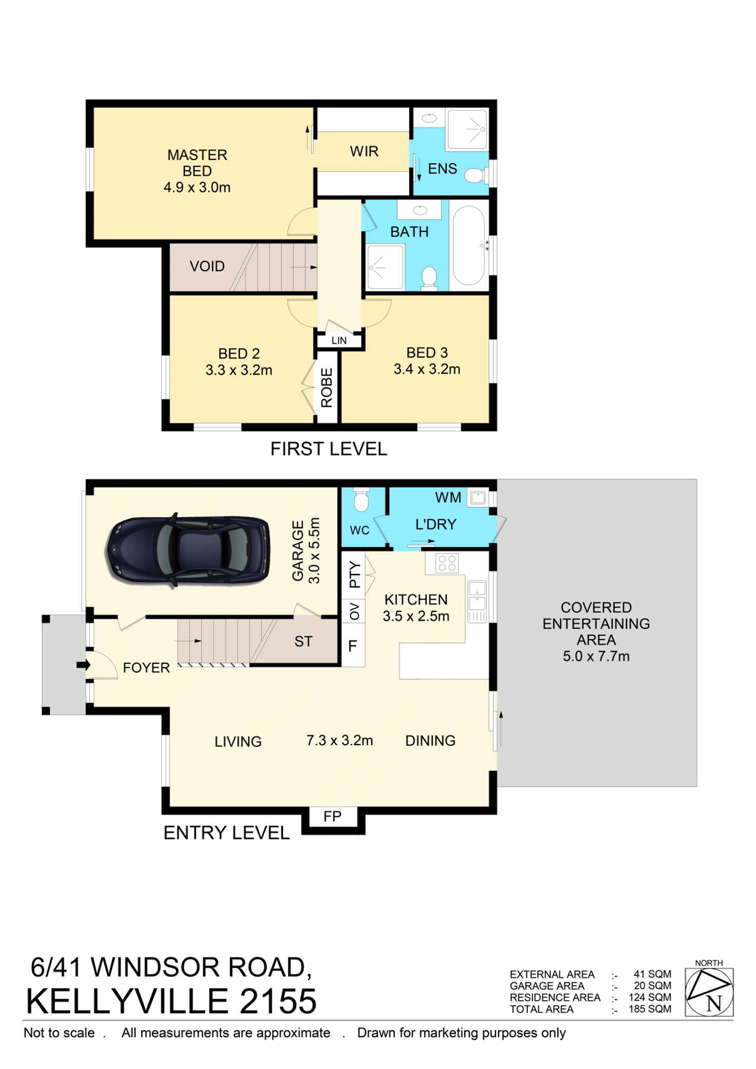 Floorplan of Homely house listing, Unit 6/41 Windsor Rd, Kellyville NSW 2155