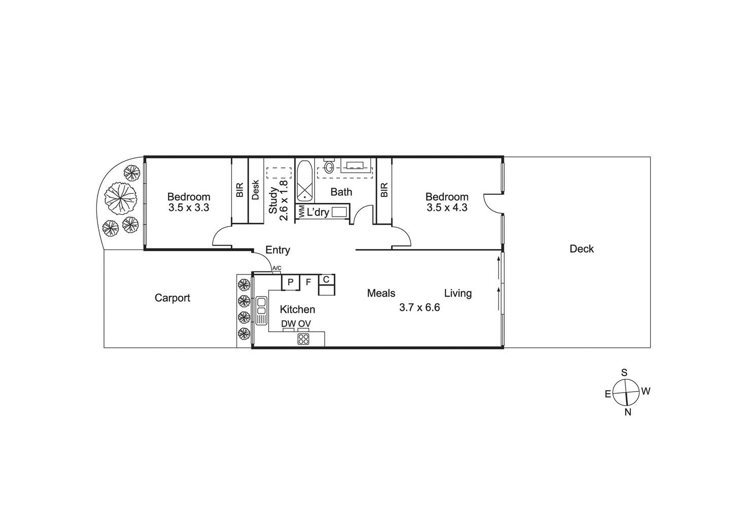 Floorplan of Homely villa listing, Unit 4/3 Seymour Gr, Brighton VIC 3186