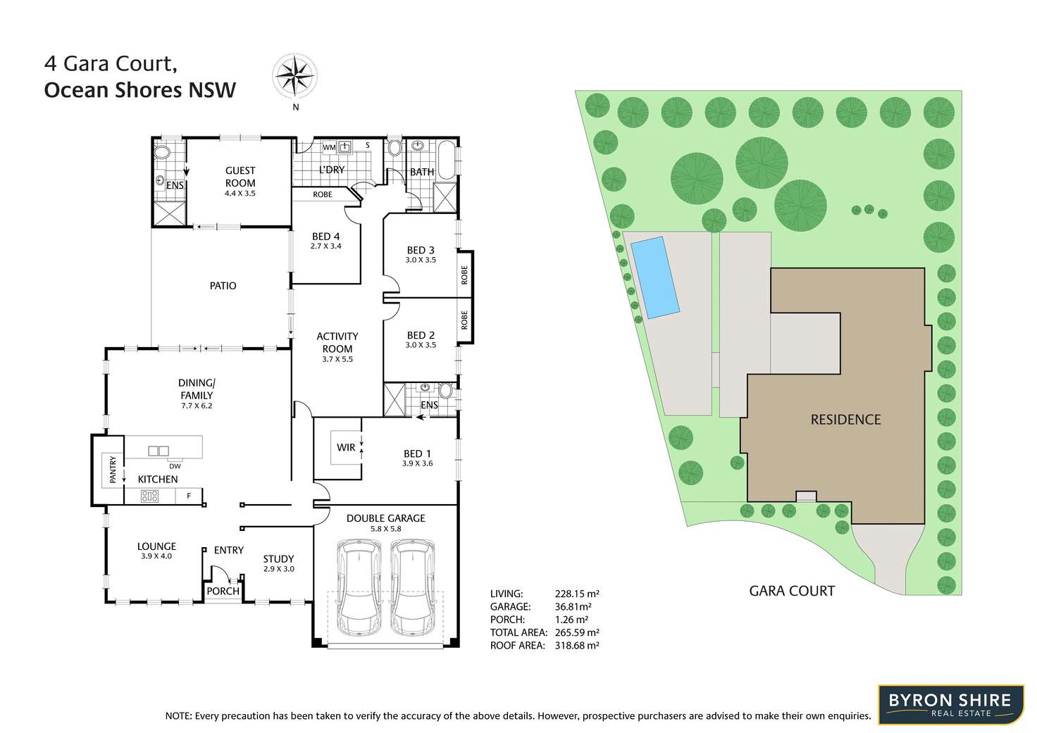 Floorplan of Homely house listing, 4 Gara Ct, Ocean Shores NSW 2483
