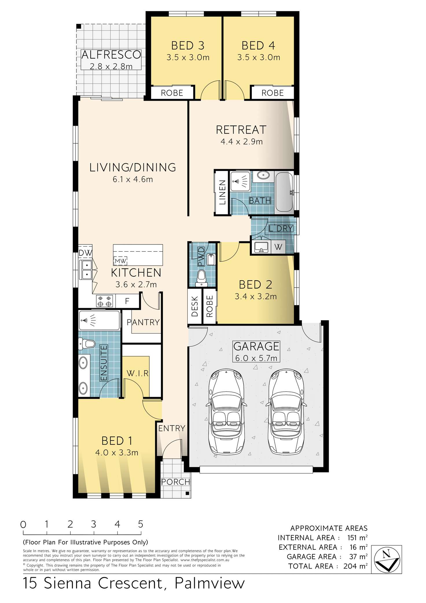 Floorplan of Homely house listing, 15 Sienna Cres, Palmview QLD 4553