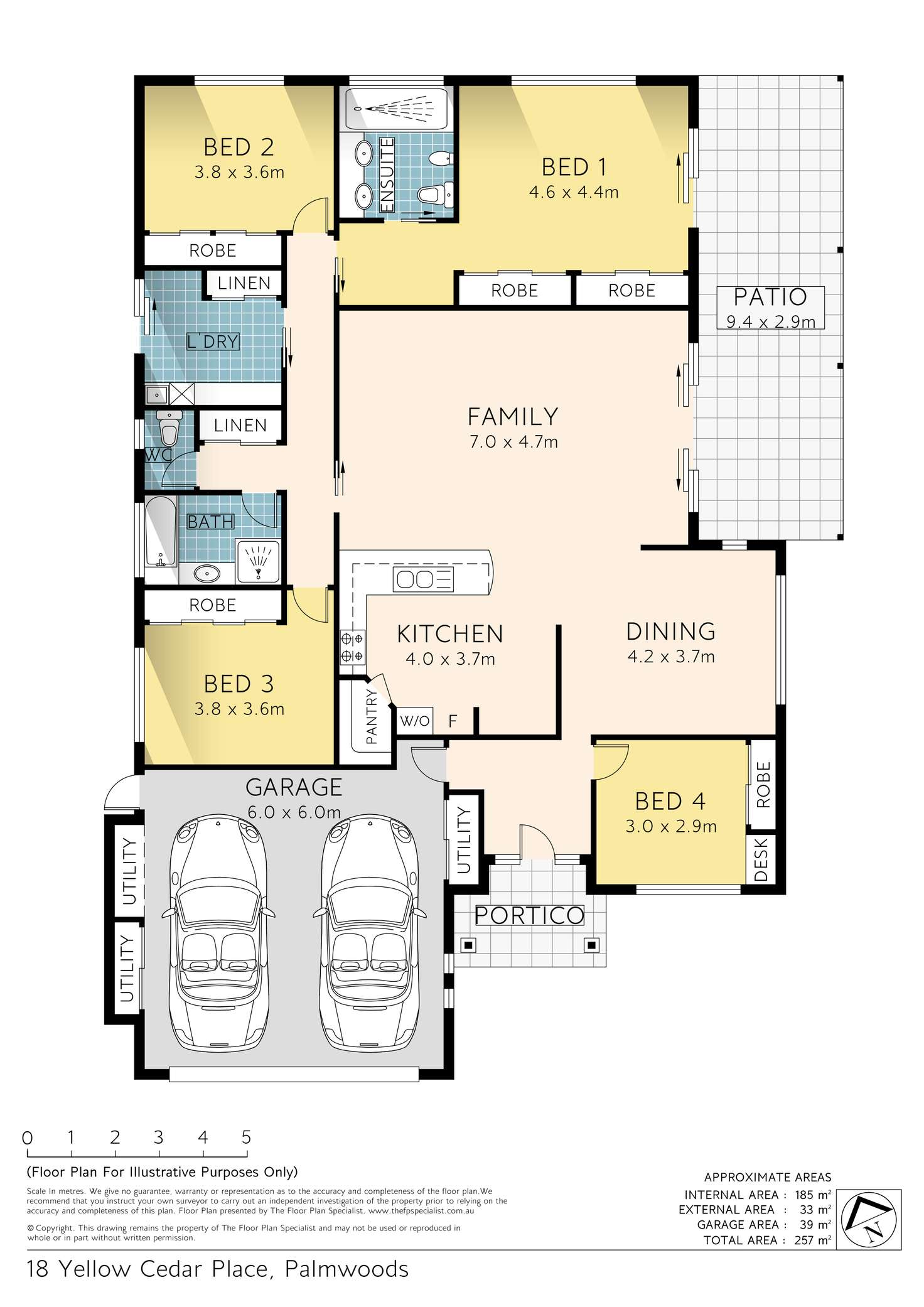 Floorplan of Homely house listing, 18 Yellow Cedar Pl, Palmwoods QLD 4555