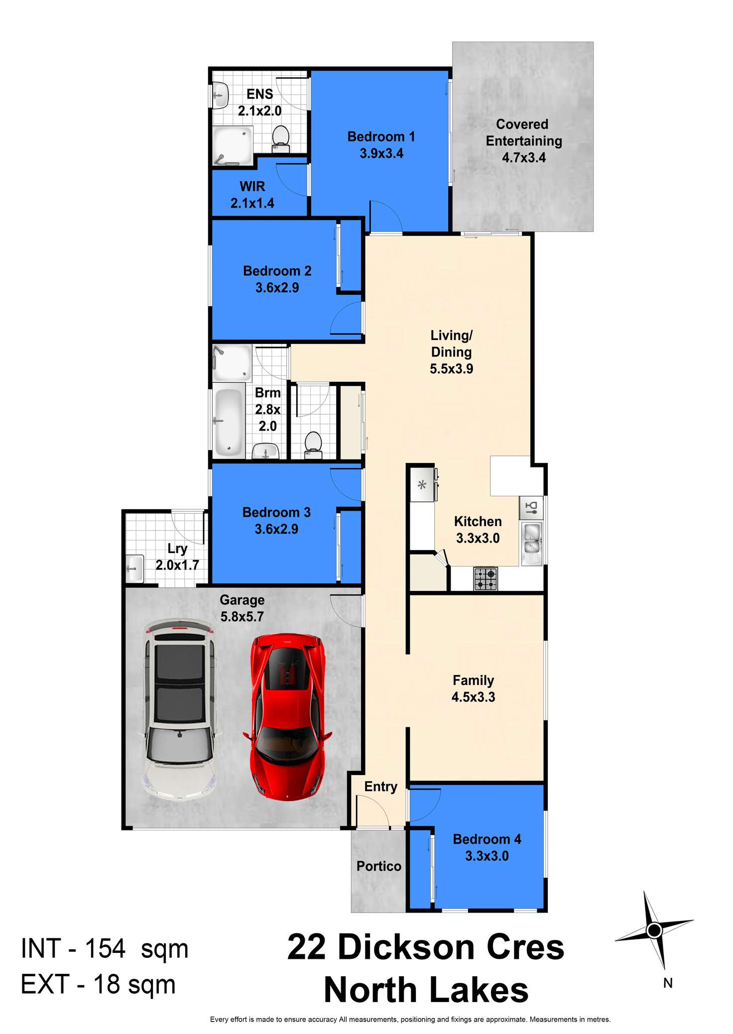 Floorplan of Homely house listing, 22 Dickson Cres, North Lakes QLD 4509