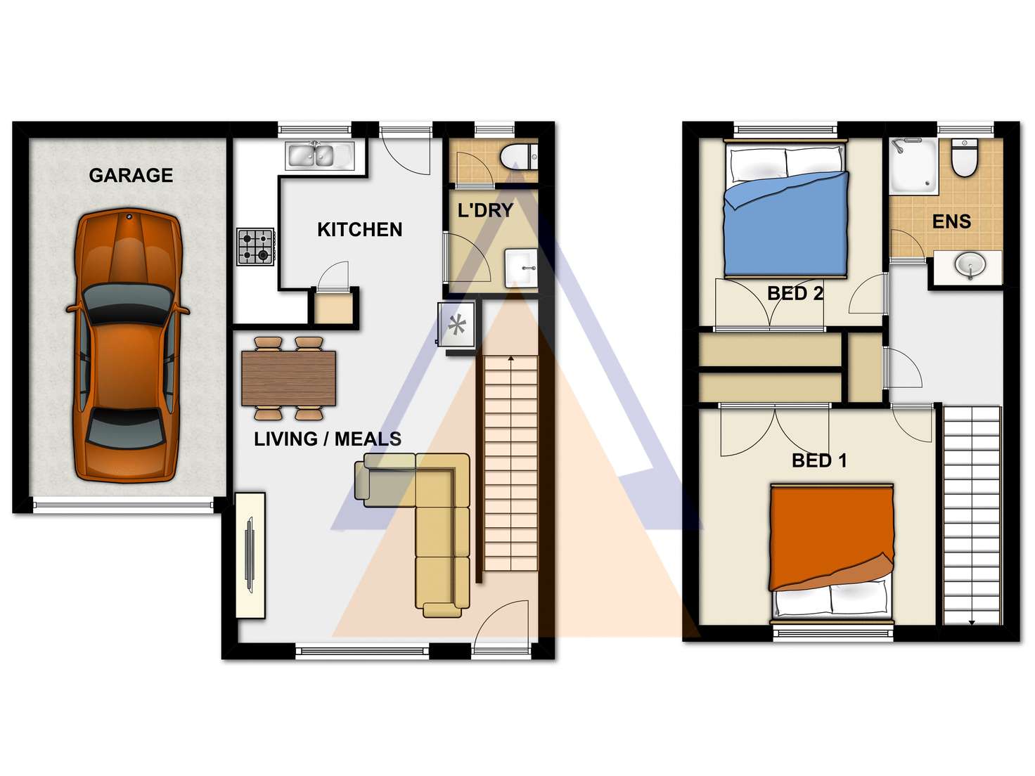 Floorplan of Homely townhouse listing, Unit 14/100 Smith Rd, Woodridge QLD 4114