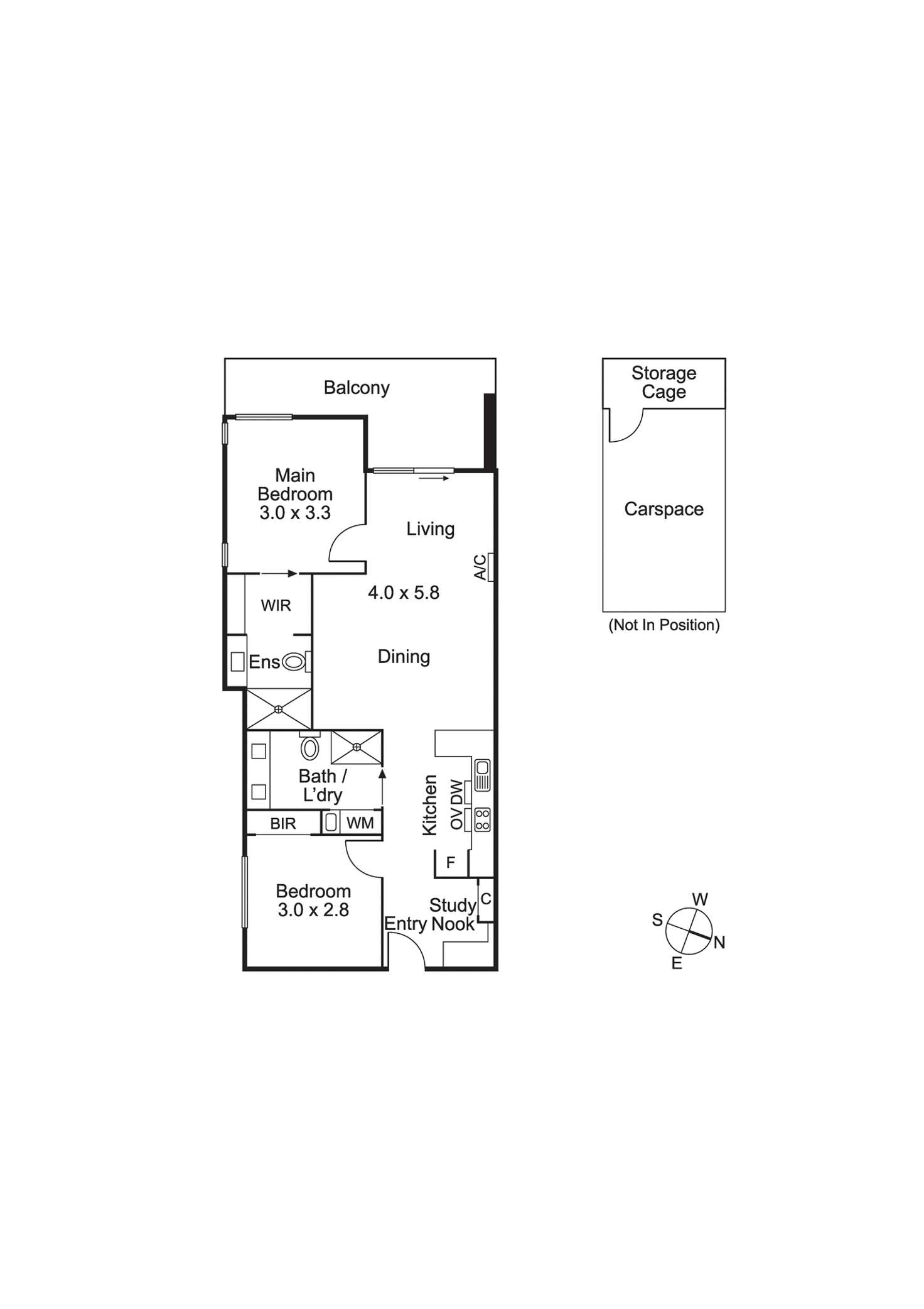 Floorplan of Homely apartment listing, Unit 203/195 Station St, Edithvale VIC 3196