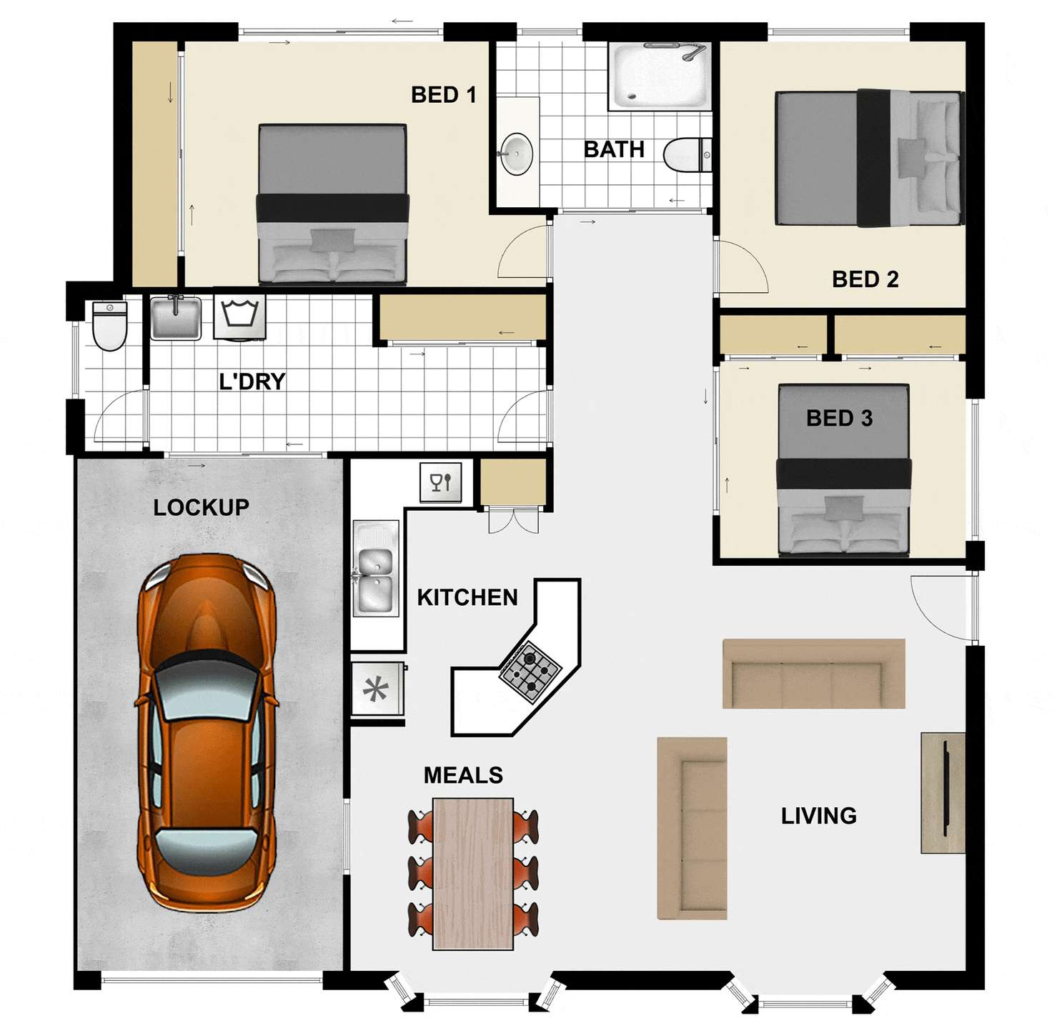 Floorplan of Homely house listing, Unit 164/196 Logan St, Eagleby QLD 4207