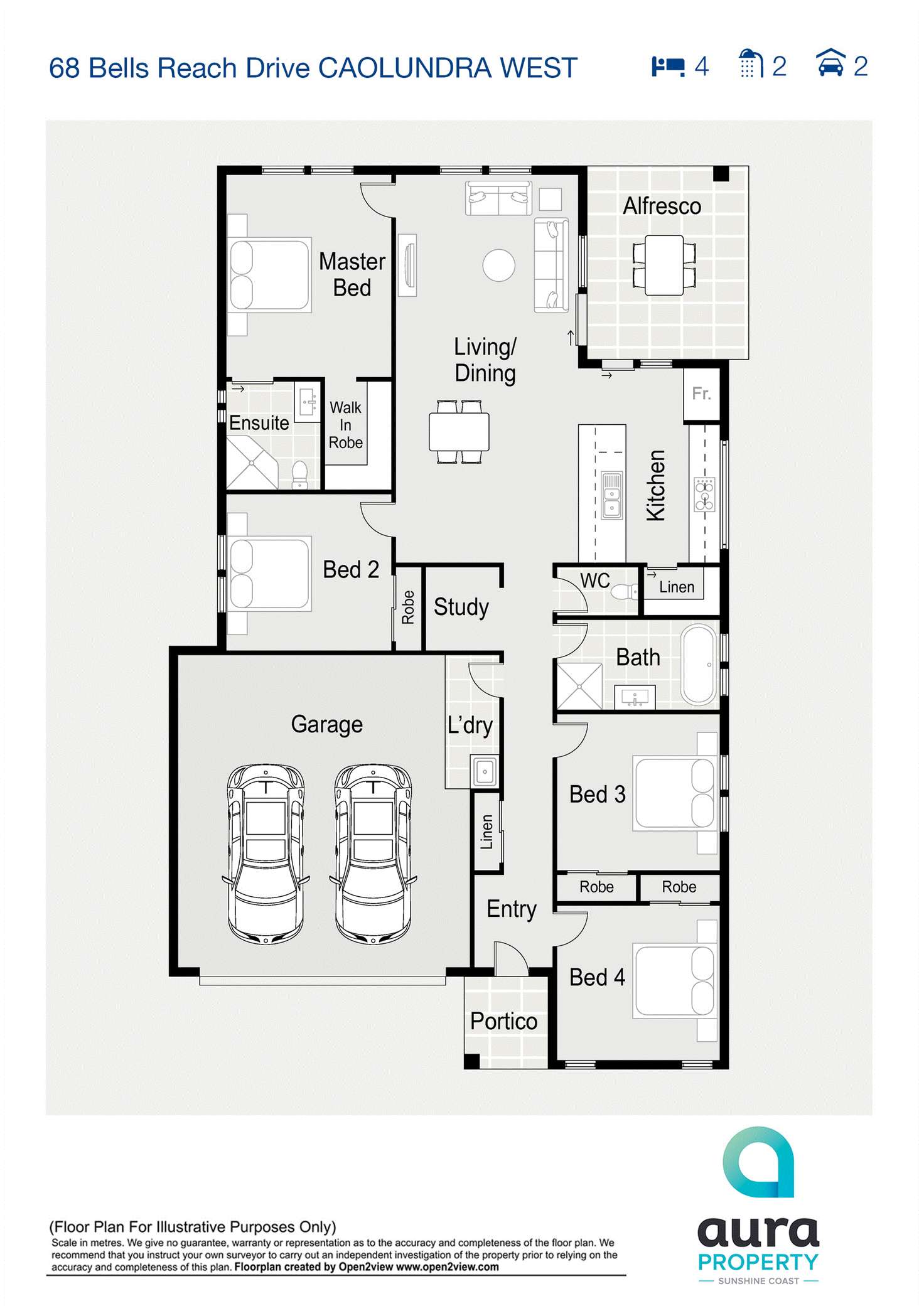 Floorplan of Homely house listing, 68 Bells Reach Dr, Caloundra West QLD 4551