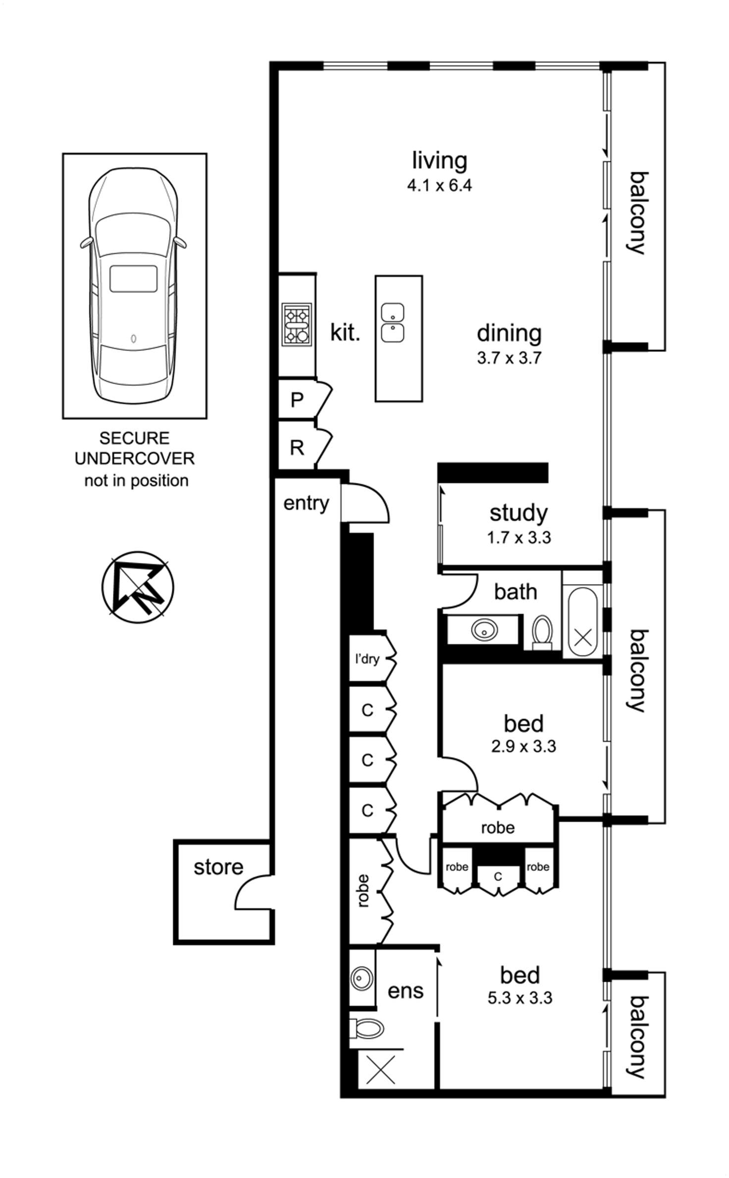Floorplan of Homely apartment listing, Unit 502/158 Albert St, East Melbourne VIC 3002
