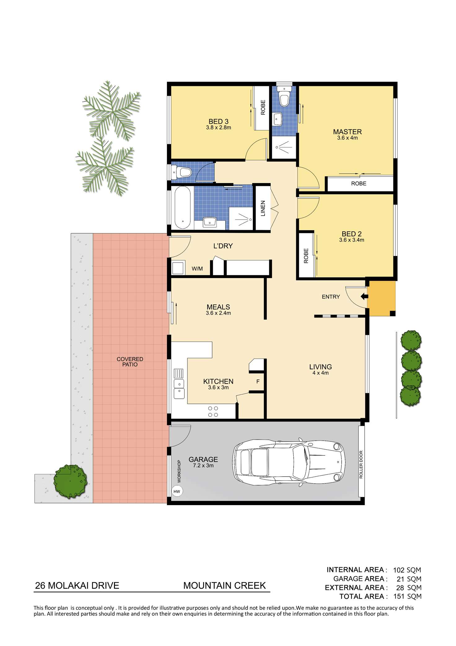 Floorplan of Homely house listing, 26 Molakai Drive, Mountain Creek QLD 4557