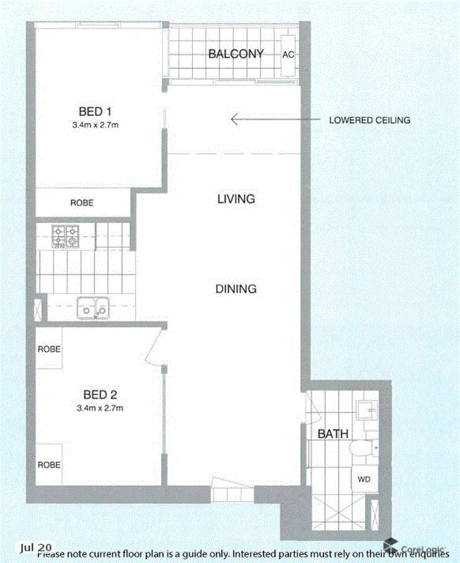 Floorplan of Homely apartment listing, 3404/151 City Road, Southbank VIC 3006