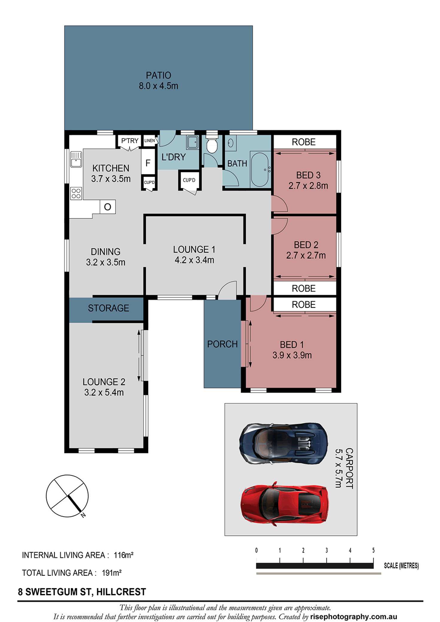 Floorplan of Homely house listing, 8 Sweetgum St, Hillcrest QLD 4118