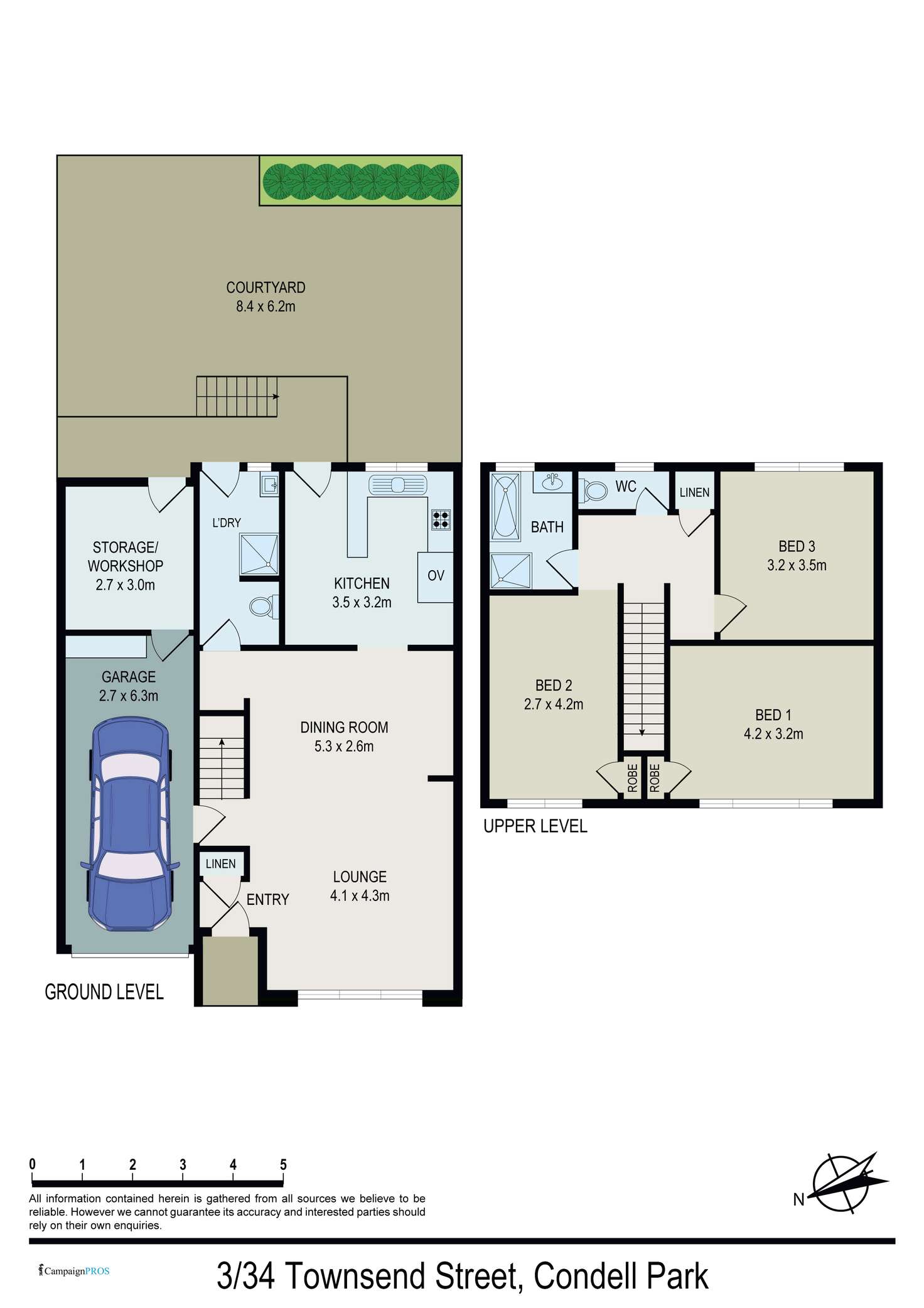 Floorplan of Homely townhouse listing, Unit 3/34-36 Townsend St, Condell Park NSW 2200