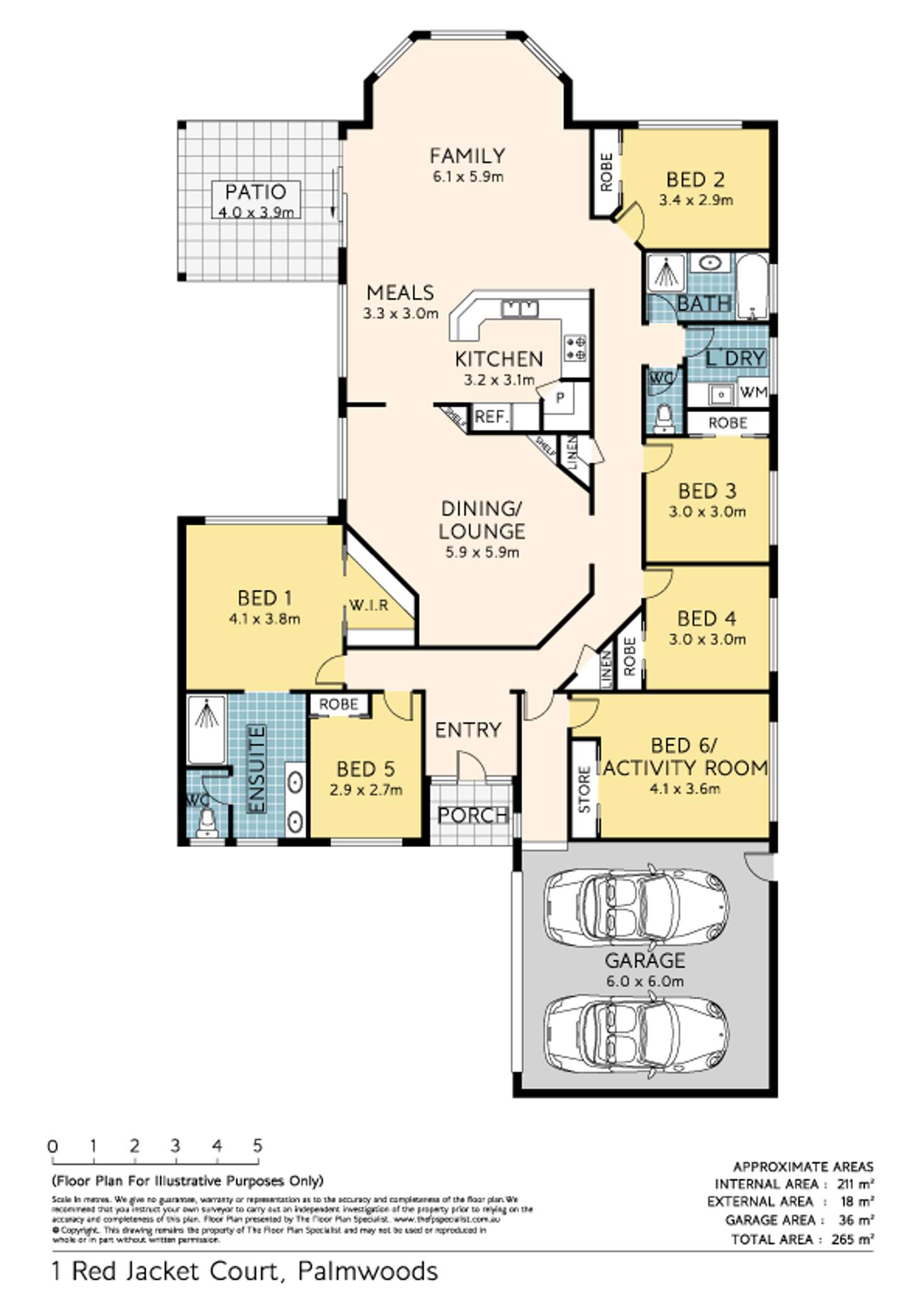 Floorplan of Homely house listing, 1 Red Jacket Ct, Palmwoods QLD 4555