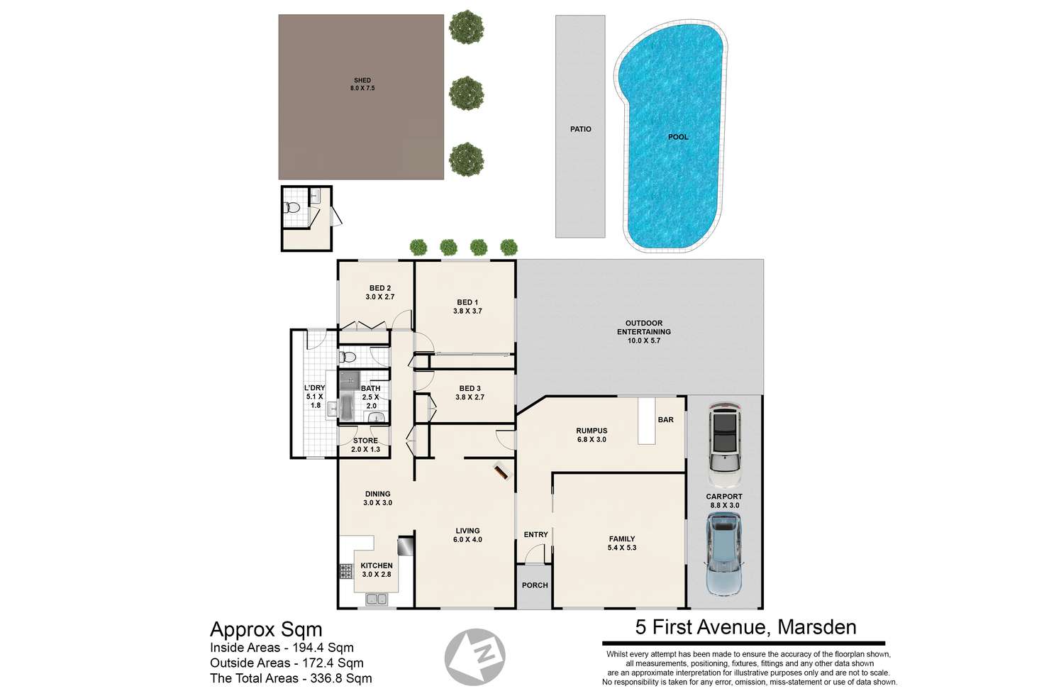 Floorplan of Homely house listing, 5 First Ave, Marsden QLD 4132