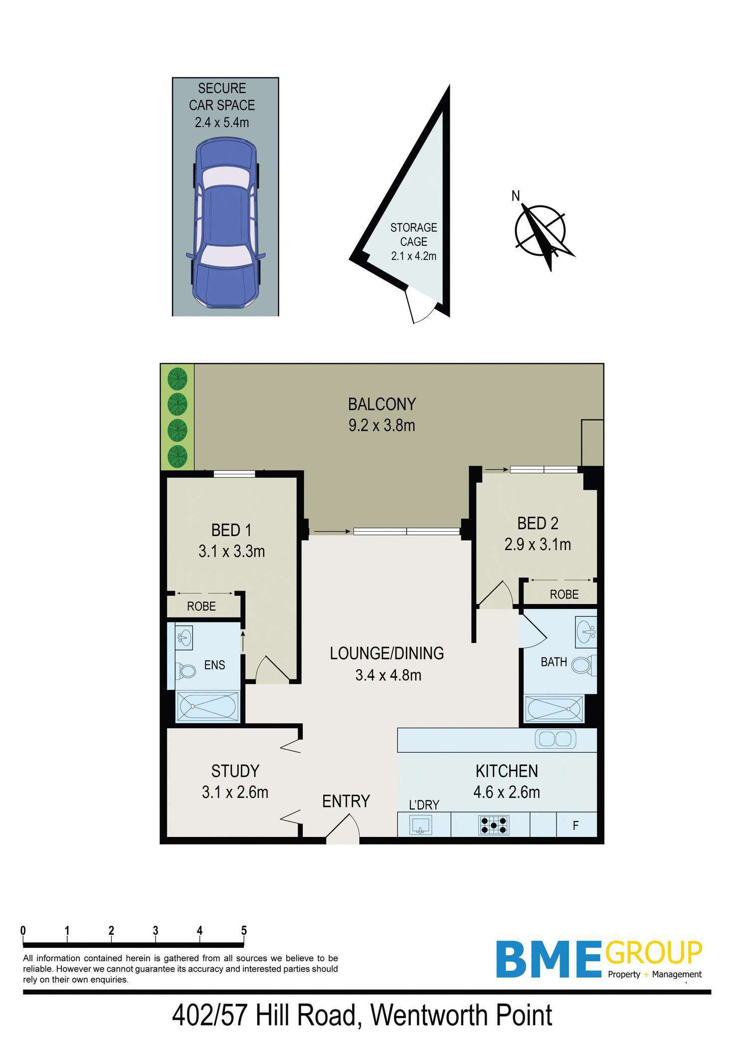 Floorplan of Homely apartment listing, Unit 402/57 Hill Rd, Wentworth Point NSW 2127