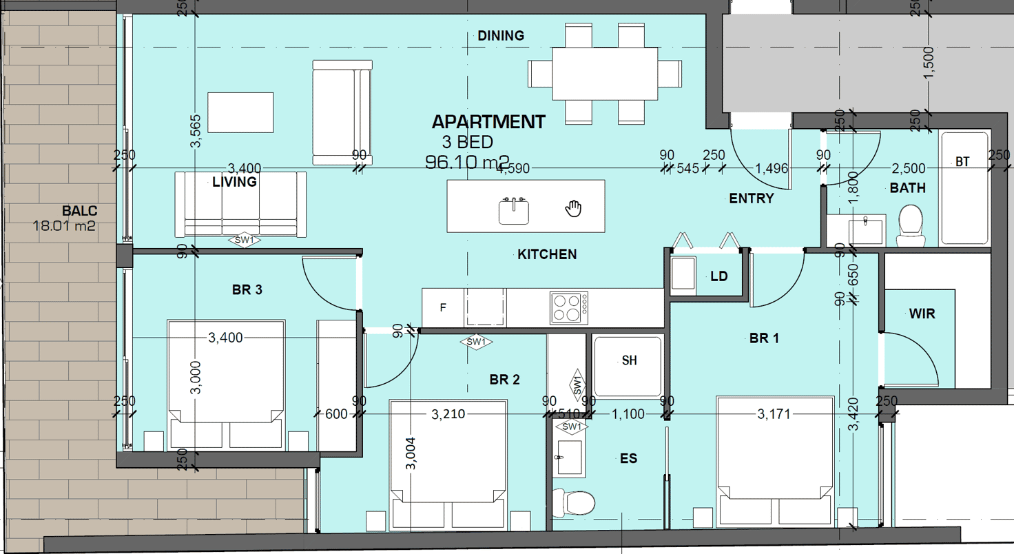 Floorplan of Homely apartment listing, 184 Bay Street, Brighton VIC 3186