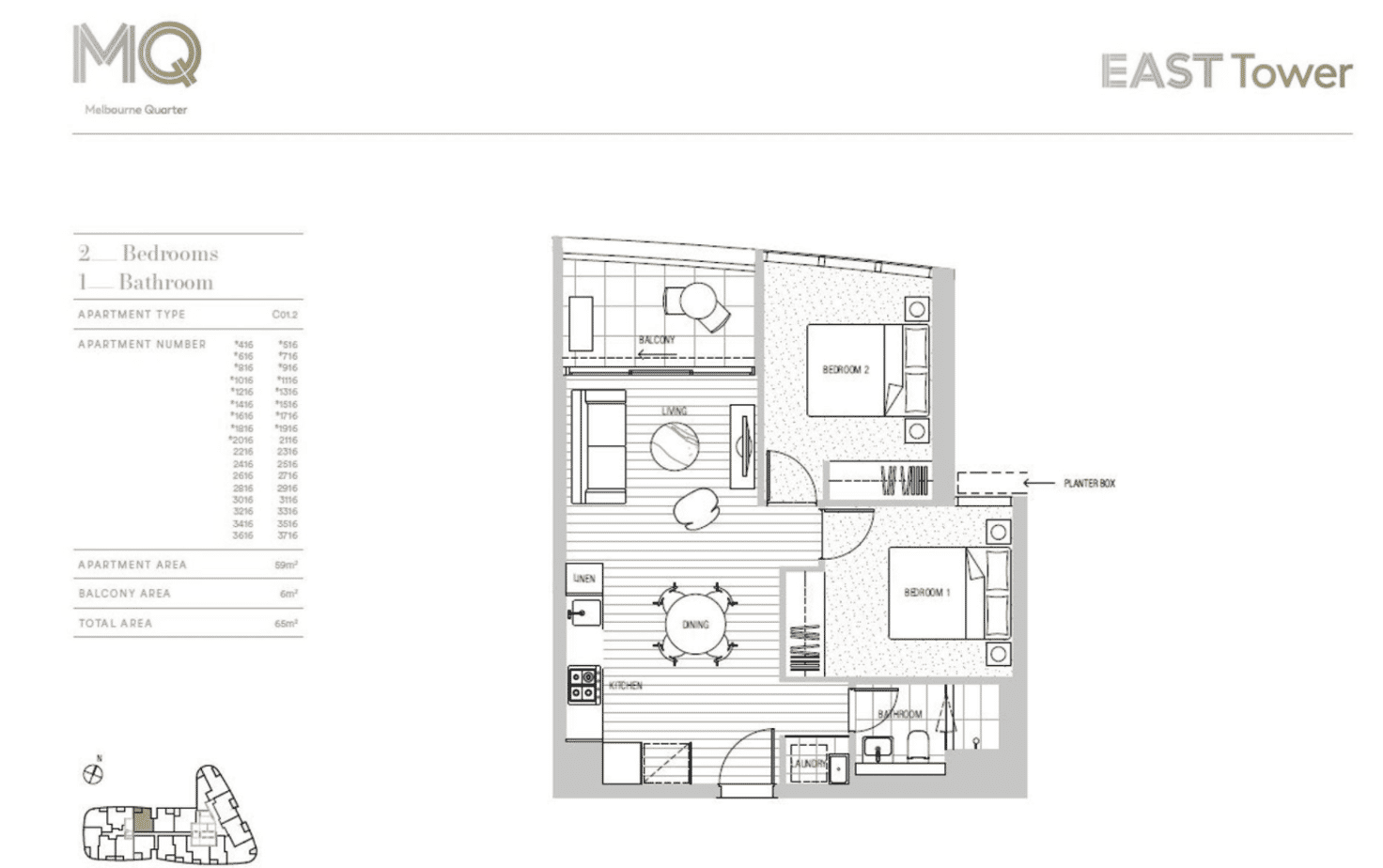 Floorplan of Homely apartment listing, 1616/628 Flinders Street, Docklands VIC 3008