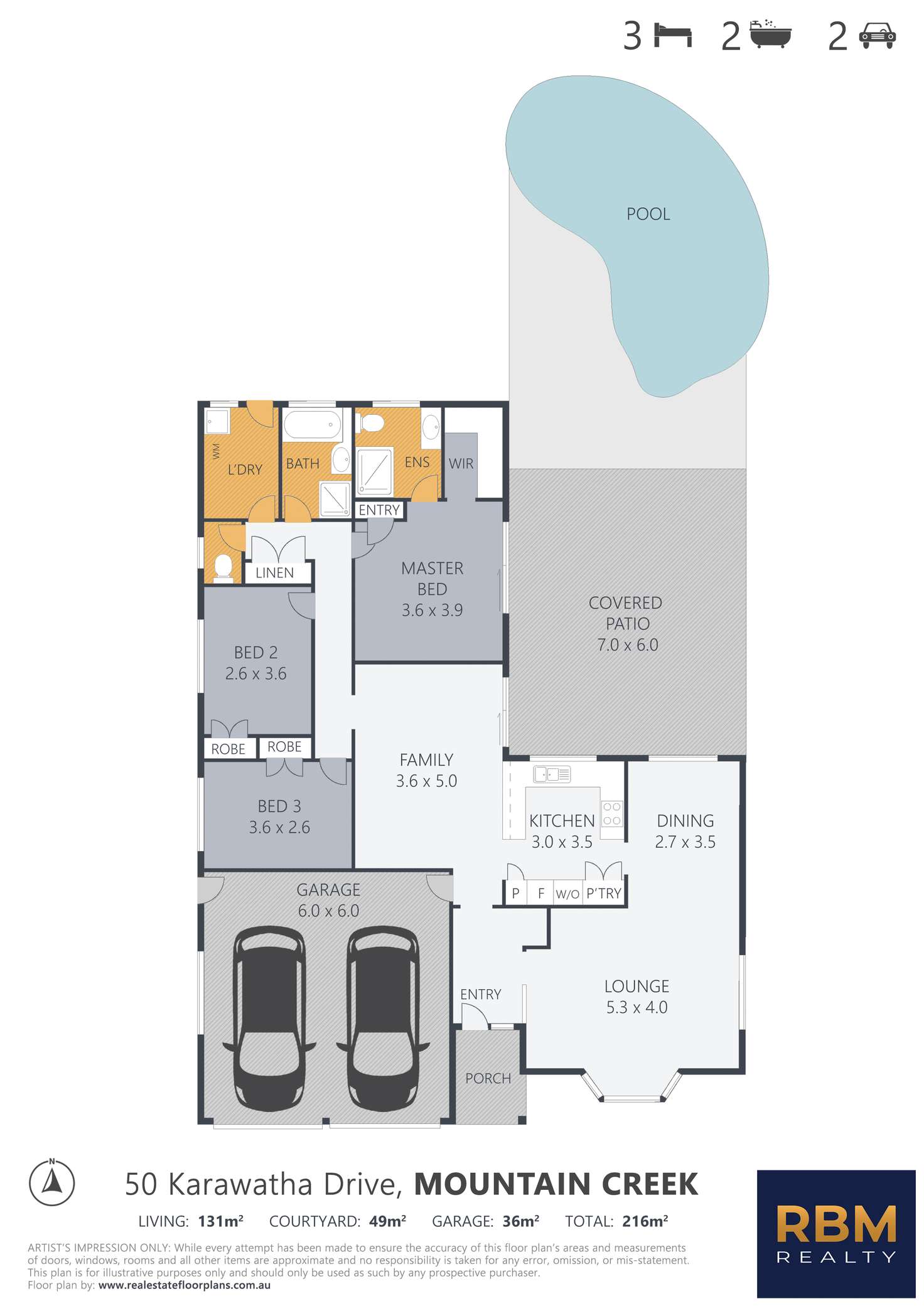 Floorplan of Homely house listing, 50 Karawatha Drive, Mountain Creek QLD 4557
