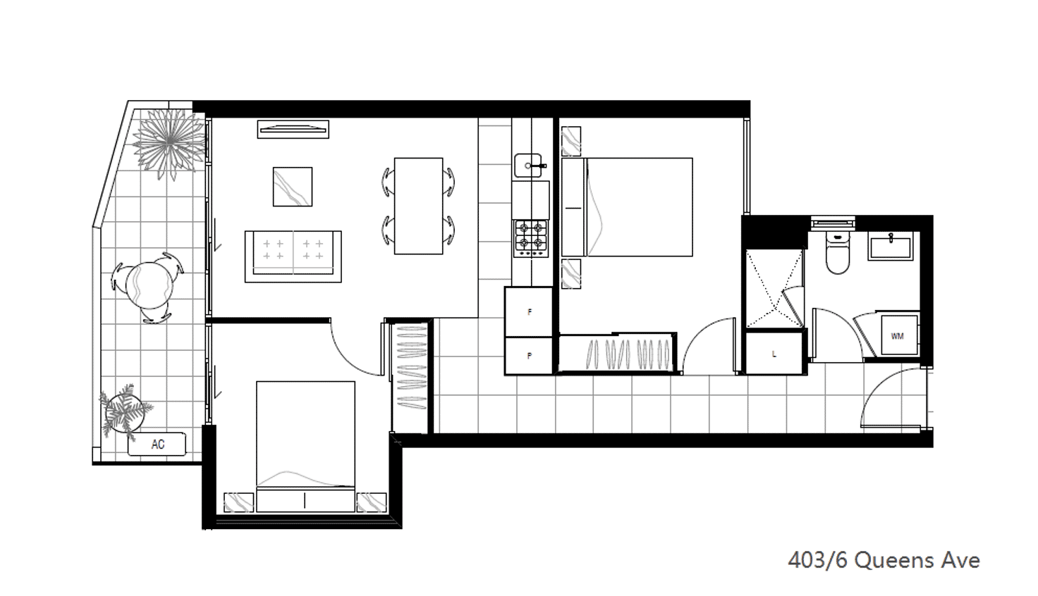 Floorplan of Homely apartment listing, 403/6 Queens Avenue, Hawthorn VIC 3122