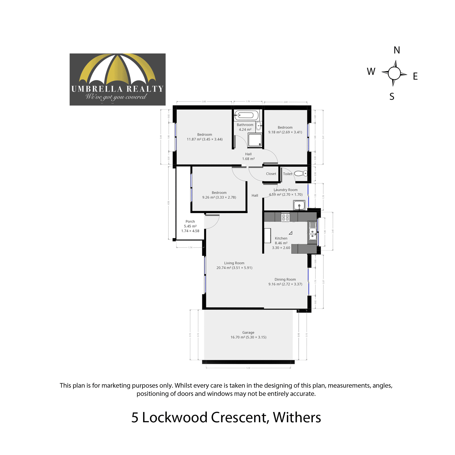 Floorplan of Homely house listing, 5 Lockwood Cres, Withers WA 6230