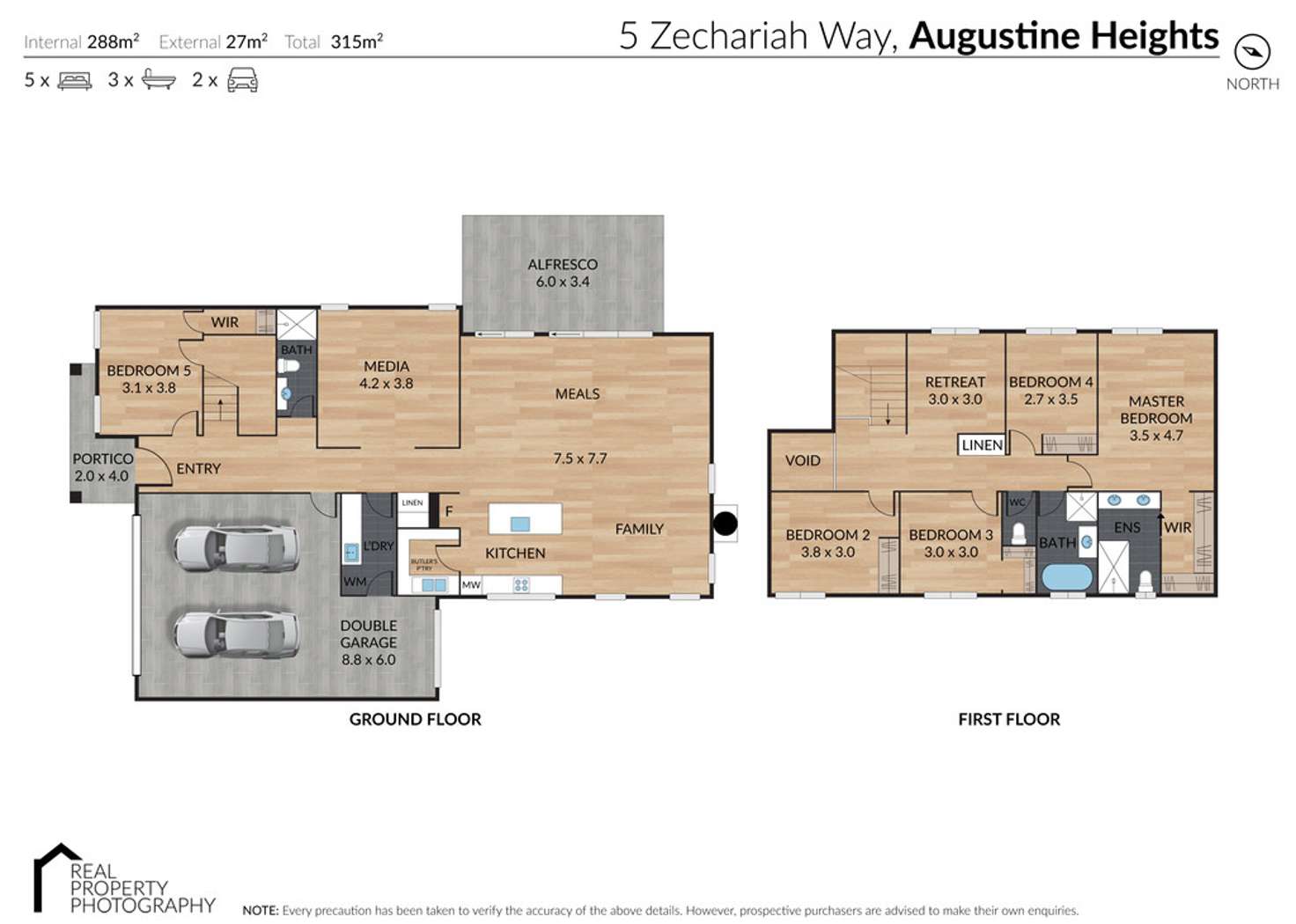 Floorplan of Homely house listing, 5 Zechariah Way, Augustine Heights QLD 4300