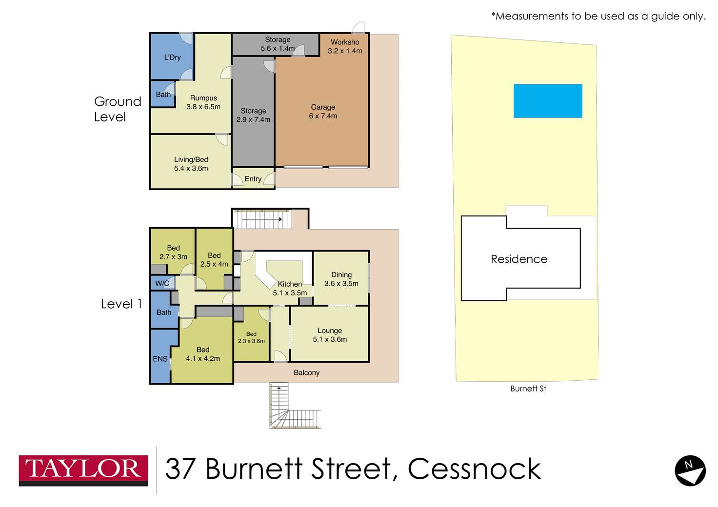 Floorplan of Homely house listing, 37 Burnett Street, Cessnock NSW 2325