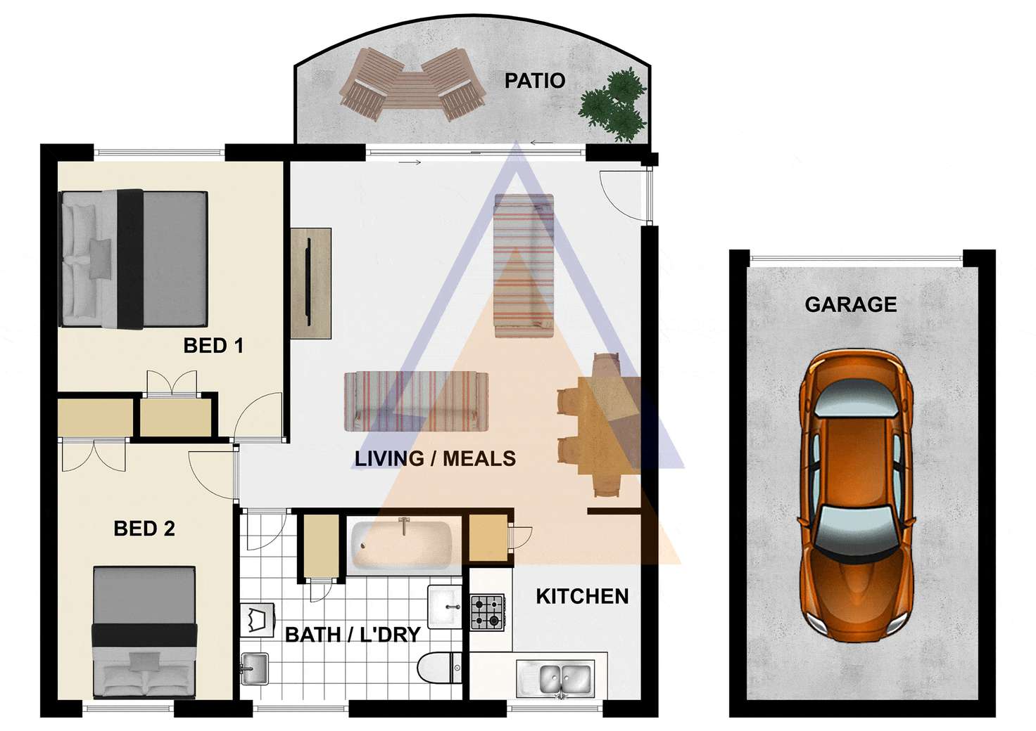 Floorplan of Homely unit listing, Unit 5/17 North Rd, Woodridge QLD 4114