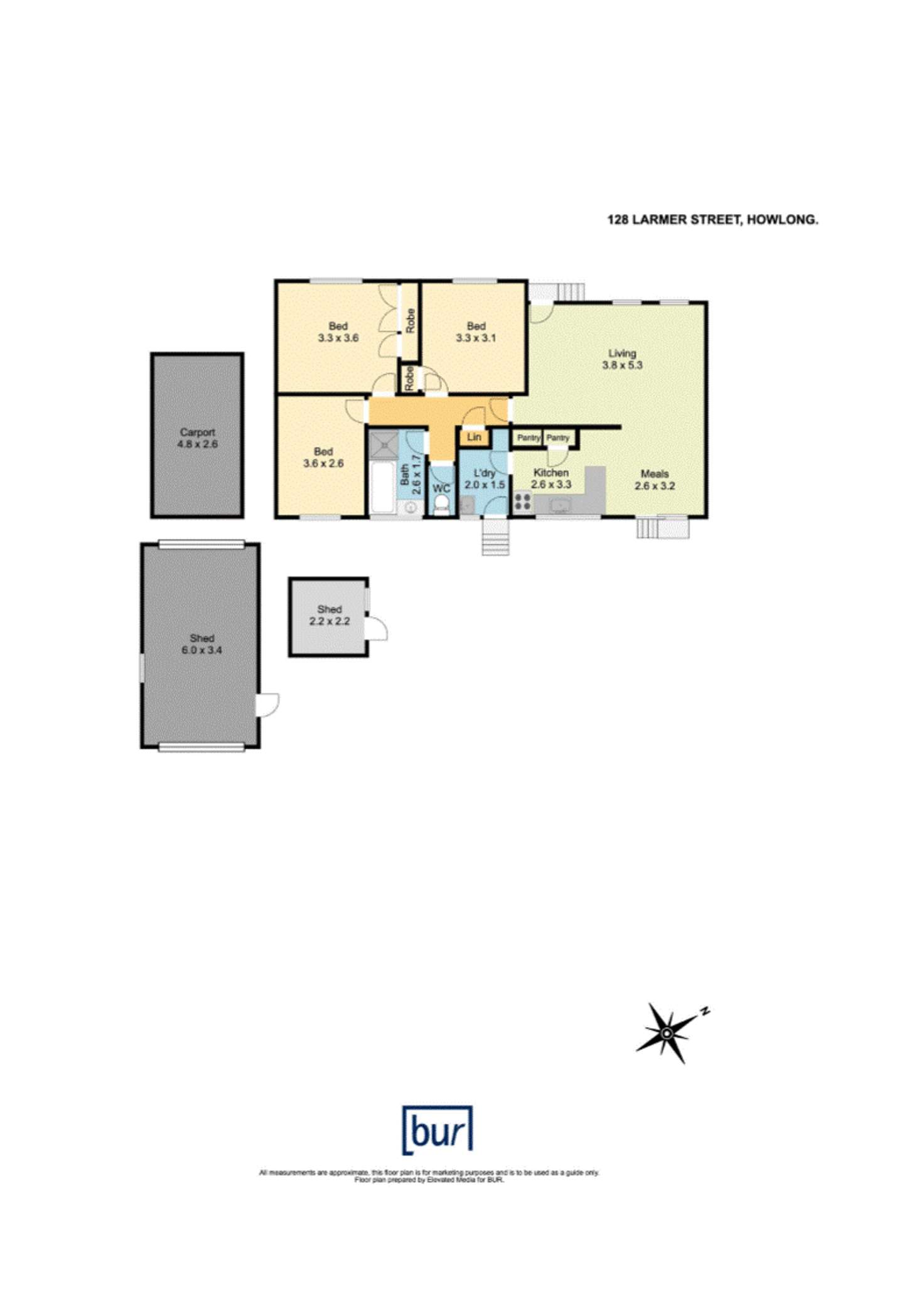 Floorplan of Homely house listing, 128 Larmer St, Howlong NSW 2643