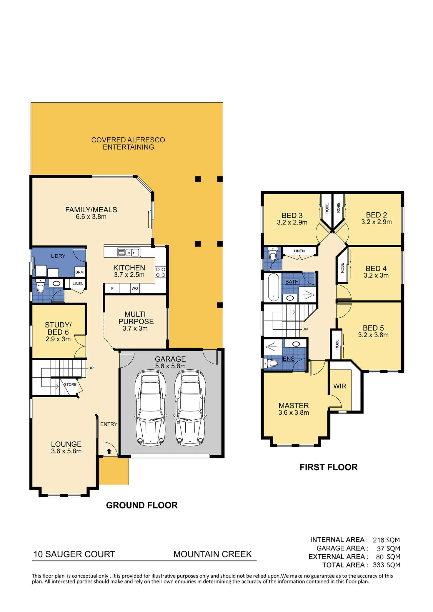 Floorplan of Homely house listing, 10 Sauger Court, Mountain Creek QLD 4557