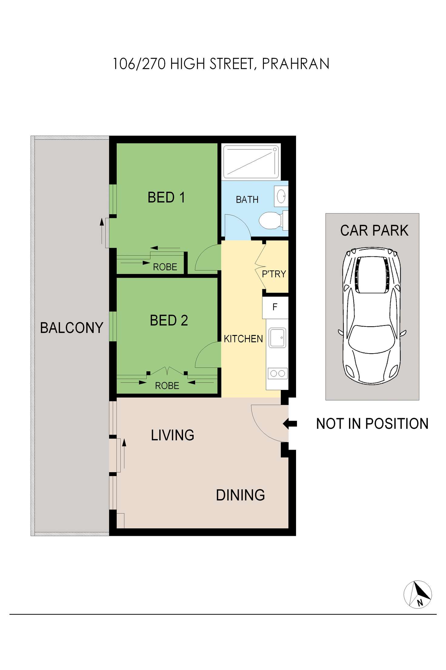 Floorplan of Homely apartment listing, 106/270 High Street, Prahran VIC 3181