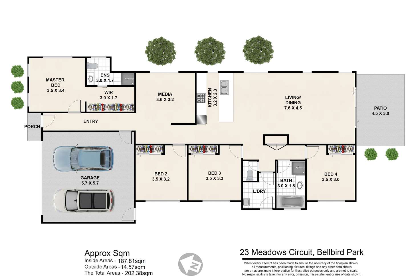 Floorplan of Homely house listing, 23 Meadows Circuit, Bellbird Park QLD 4300