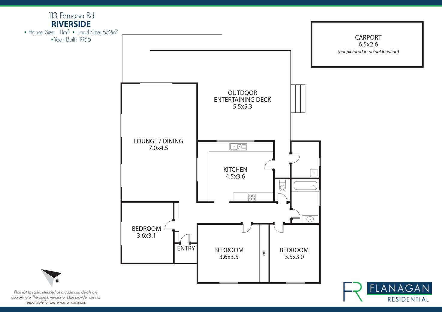 Floorplan of Homely house listing, 113 Pomona Rd N, Riverside TAS 7250