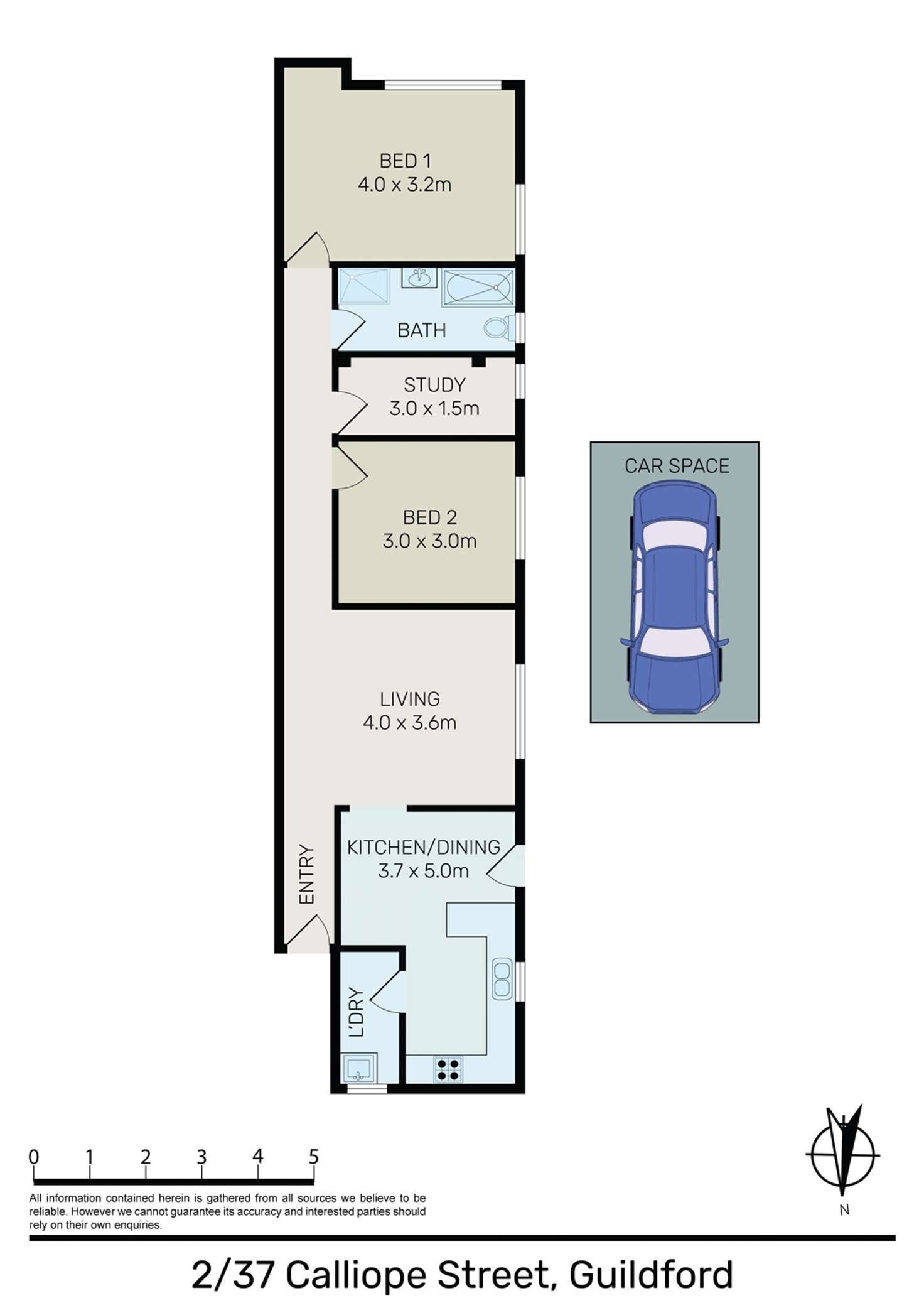 Floorplan of Homely unit listing, Unit 2/37 Calliope St, Guildford NSW 2161