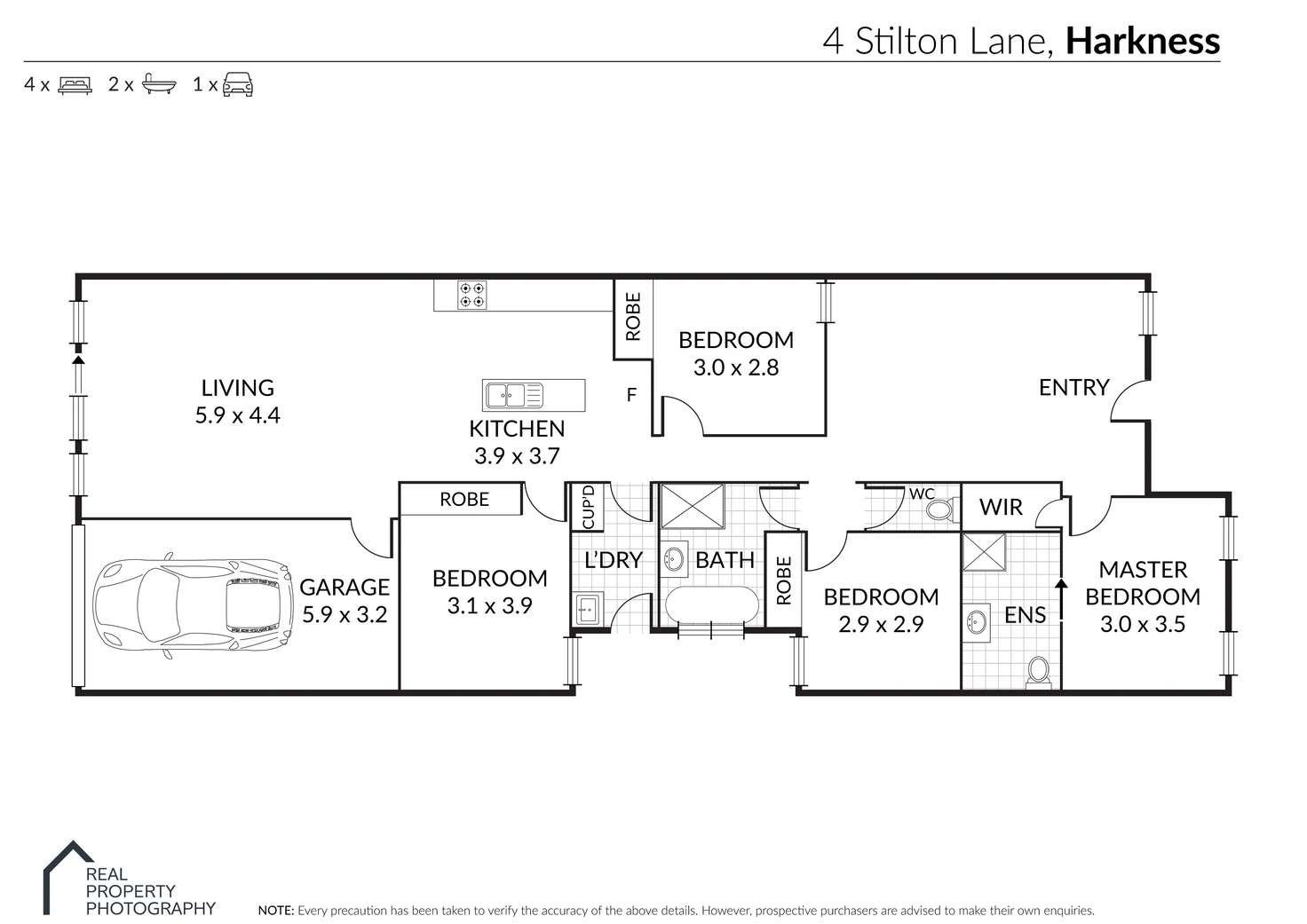 Floorplan of Homely house listing, 4 Stilton Lane, Harkness VIC 3337