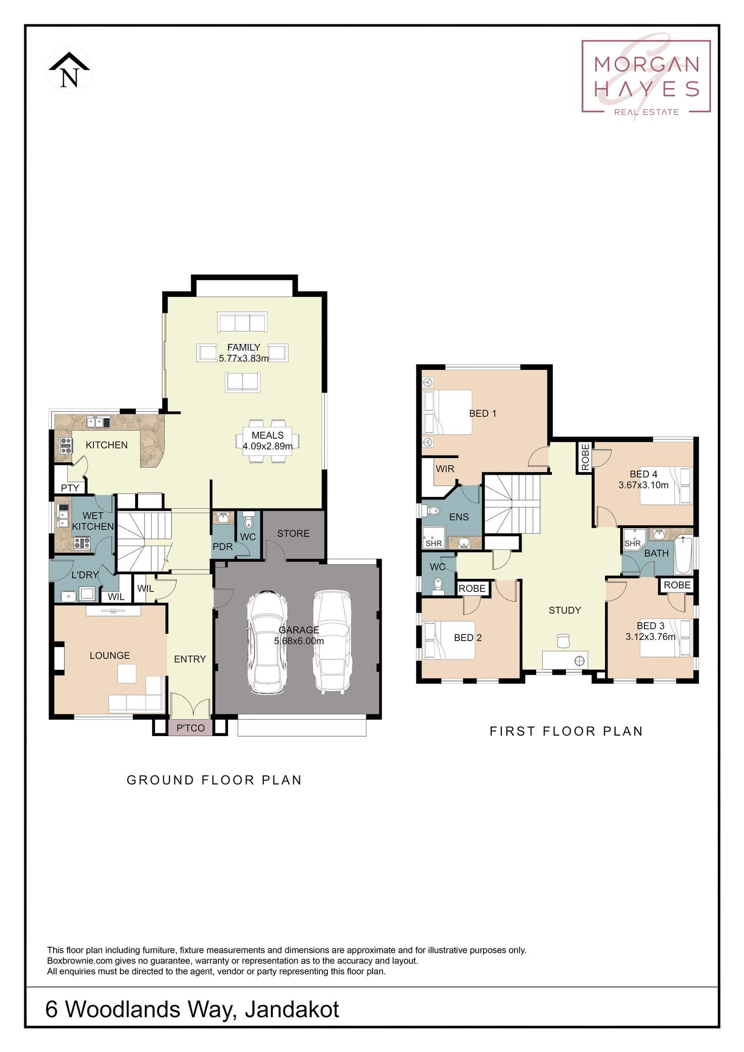 Floorplan of Homely house listing, 6 Woodlands Way, Jandakot WA 6164