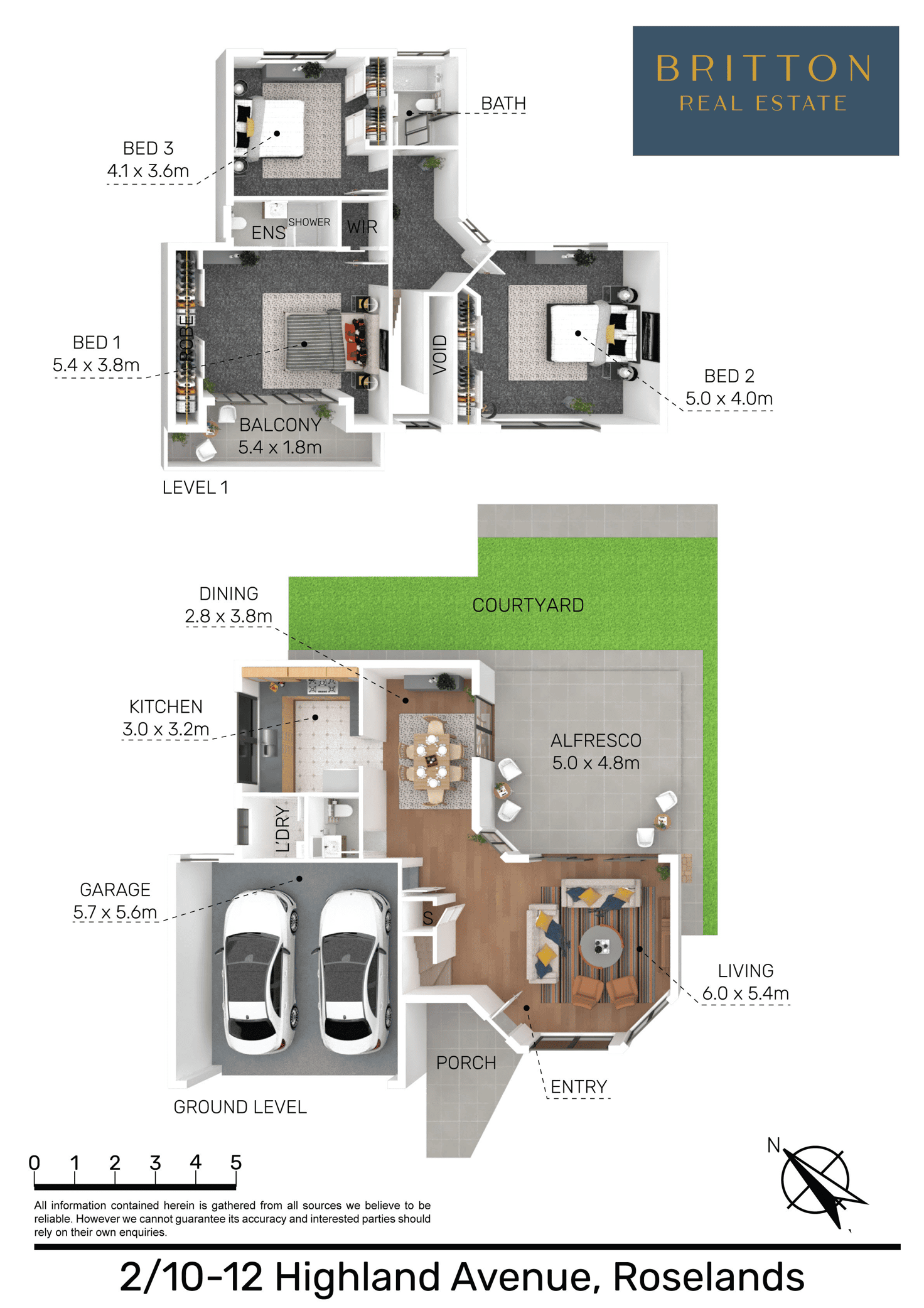 Floorplan of Homely townhouse listing, 2/10-12 Highland Ave, Roselands NSW 2196