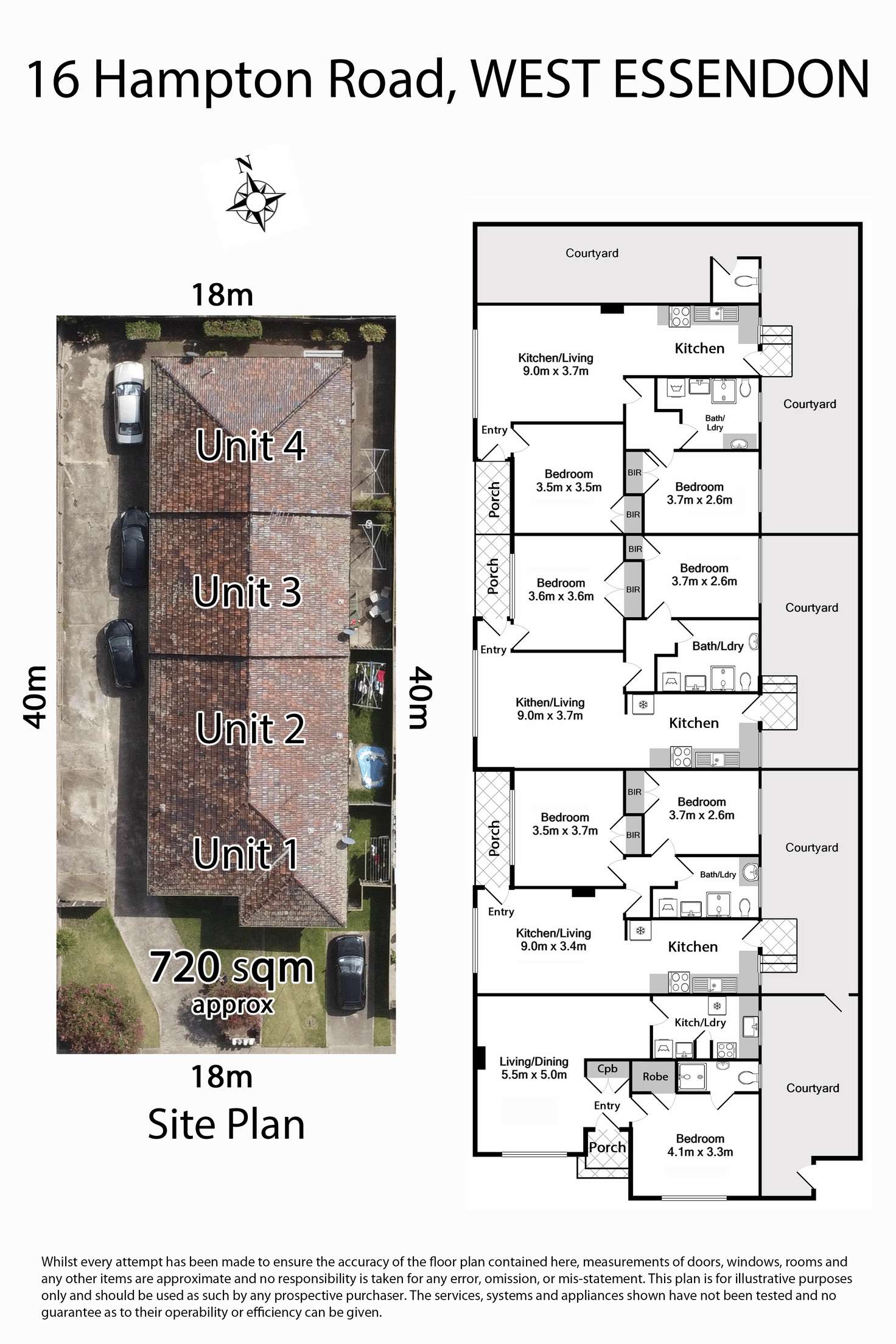 Floorplan of Homely blockOfUnits listing, 1-4/16 Hampton Road, Essendon West VIC 3040