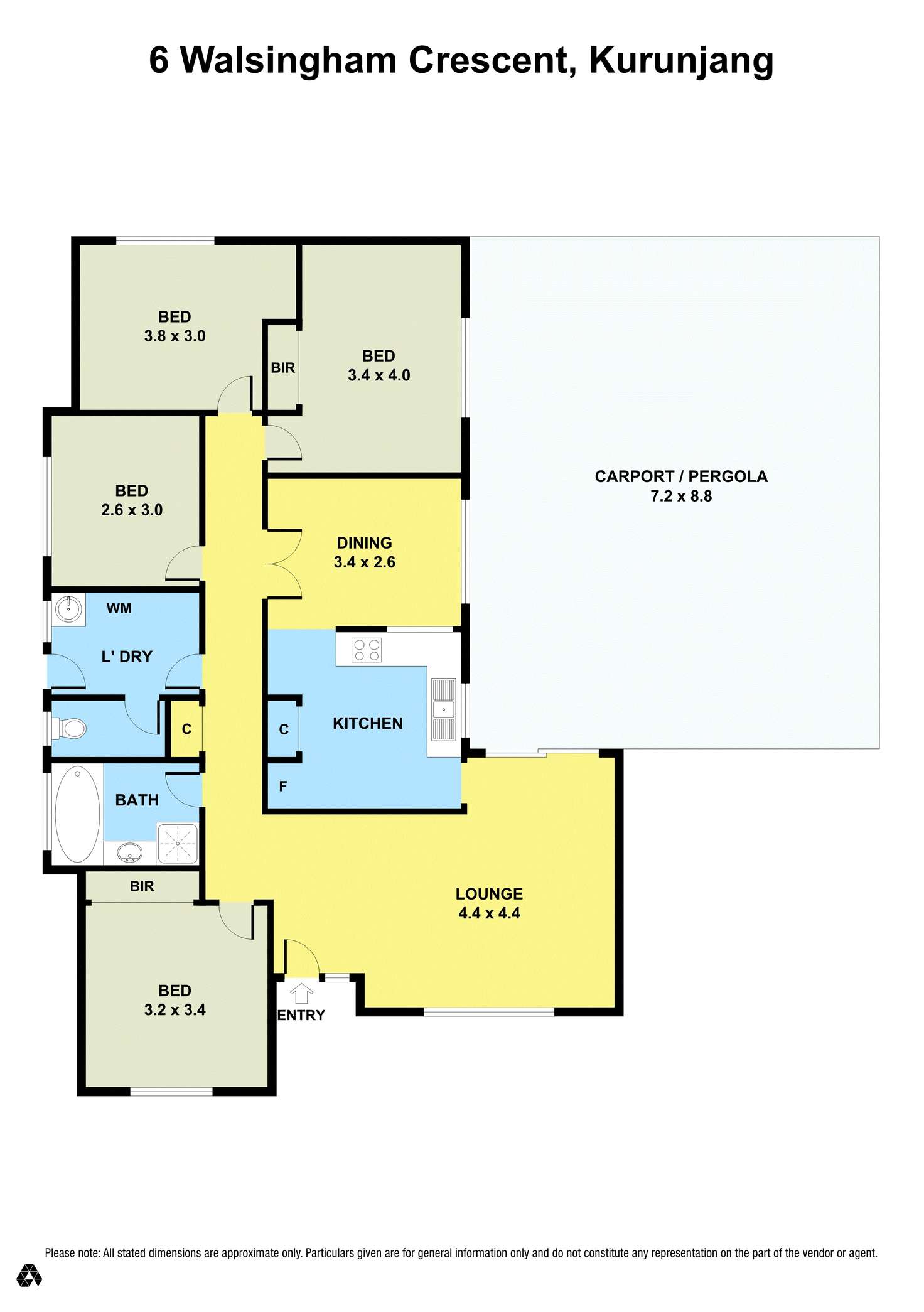 Floorplan of Homely house listing, 6 Walsingham Crescent, Kurunjang VIC 3337