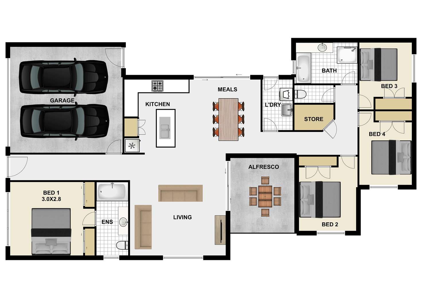 Floorplan of Homely house listing, 34 Shearwater Tce, Springfield Lakes QLD 4300