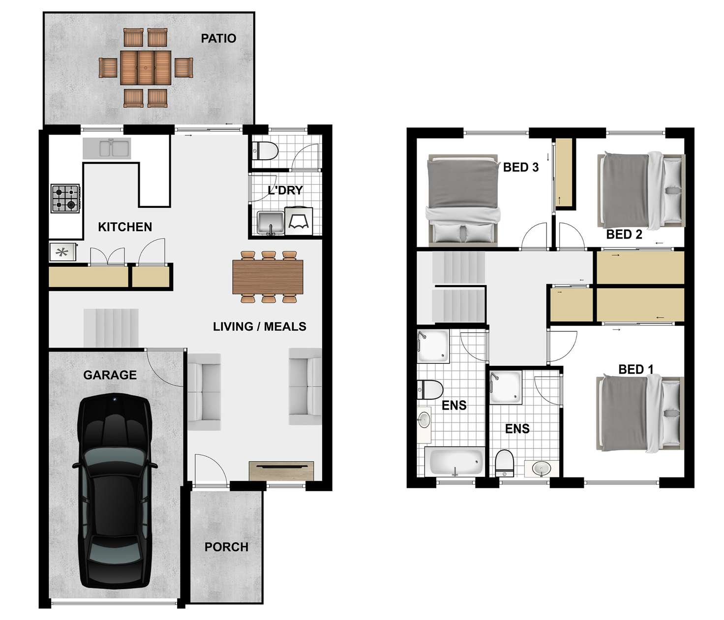 Floorplan of Homely townhouse listing, Unit 80/125 Orchard Rd, Richlands QLD 4077