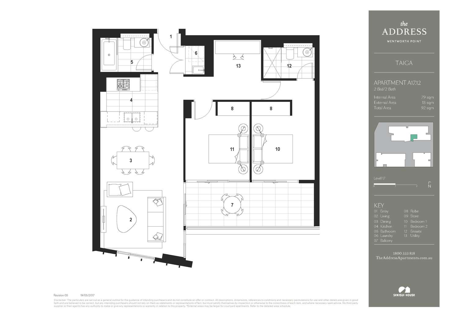 Floorplan of Homely apartment listing, Unit 1712/46 Savona Dr, Wentworth Point NSW 2127